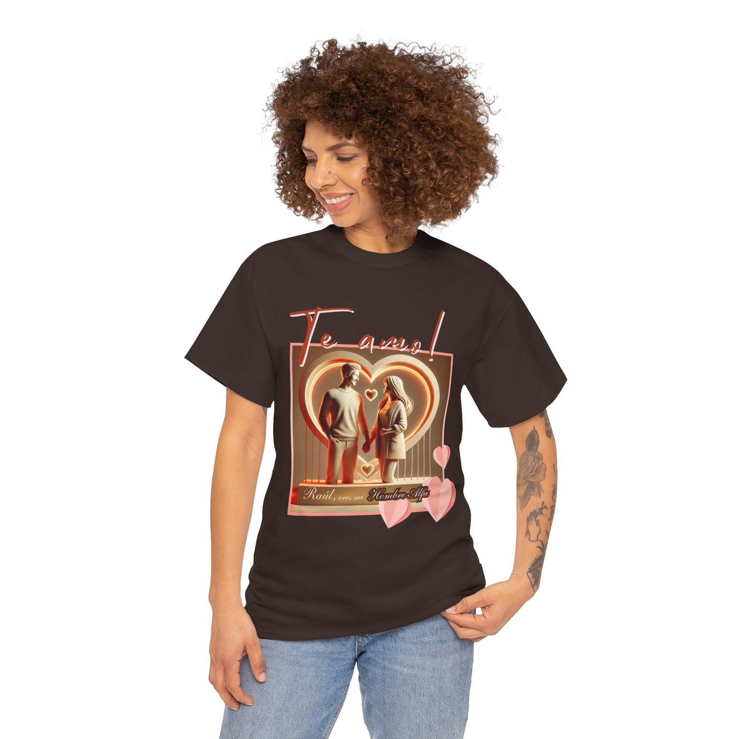 CAMISETA HOMBRE ALFA PERSONALIZABLE "(NOMBRE) ERES MI HOMBRE ALFA".(EUROPA).