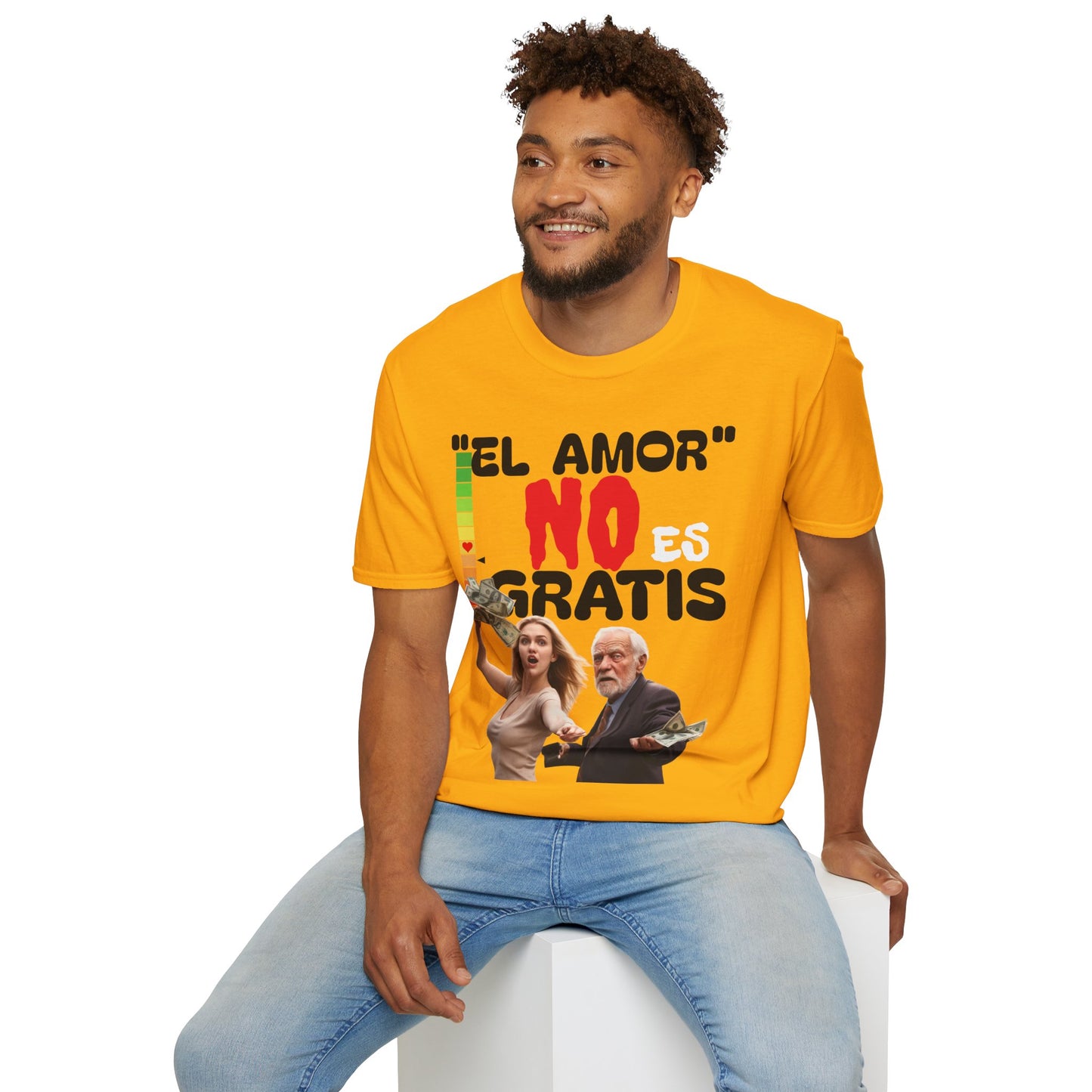 CAMISETA HOMBRE ALFA "EL AMOR NO ES GRATIS".(USA)