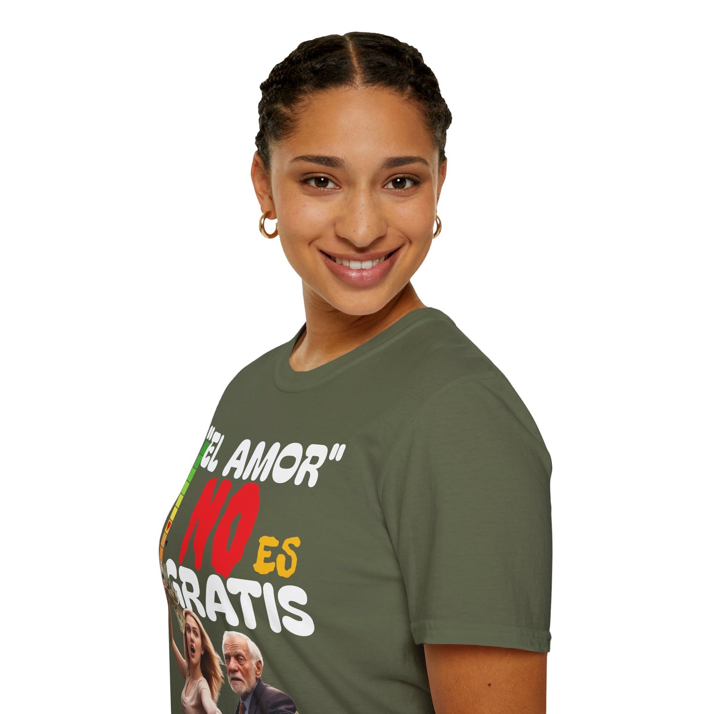 CAMISETA HOMBRE ALFA "EL AMOR NO ES GRATIS".(USA)