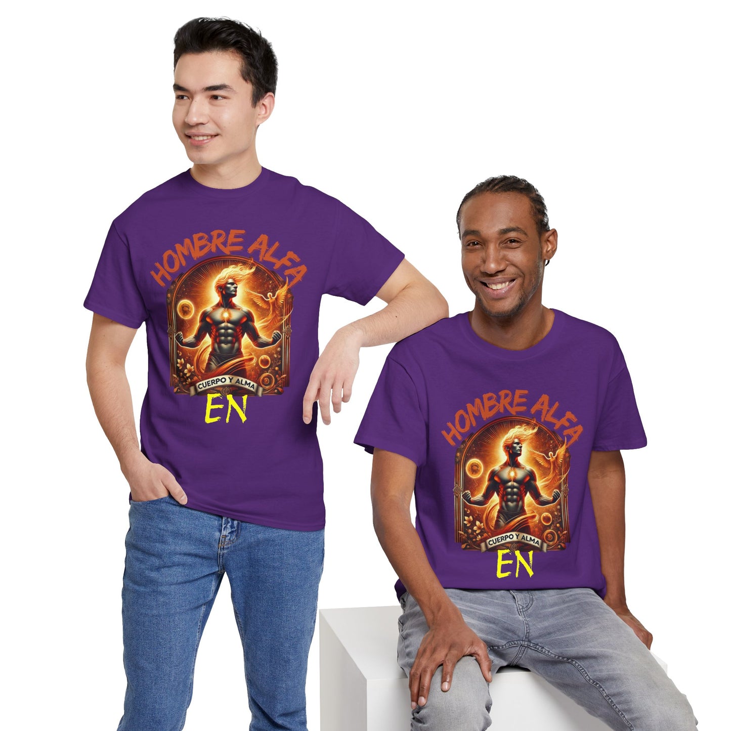 CAMISETA HOMBRE ALFA " EN CUERPO Y ALMA".(USA).