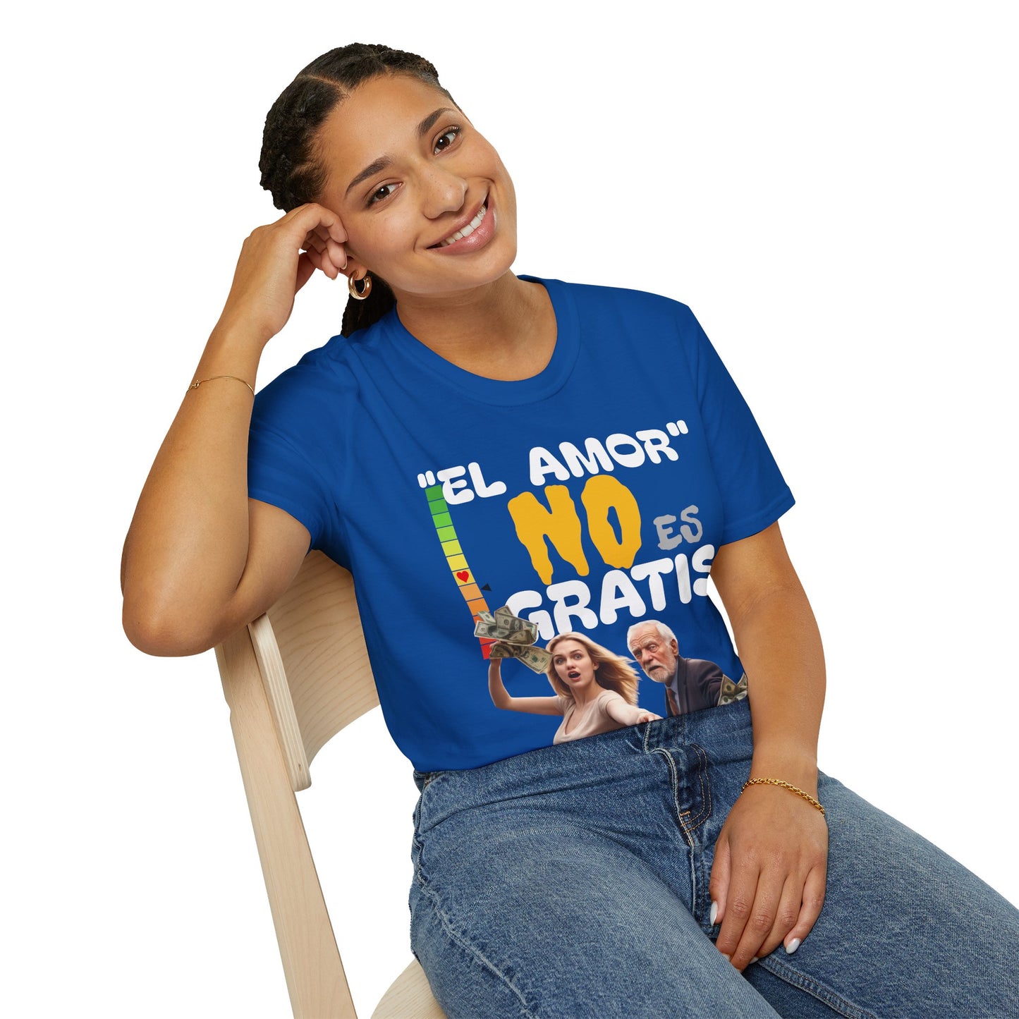 CAMISETA HOMBRE ALFA "EL AMOR NO ES GRATIS".(USA)