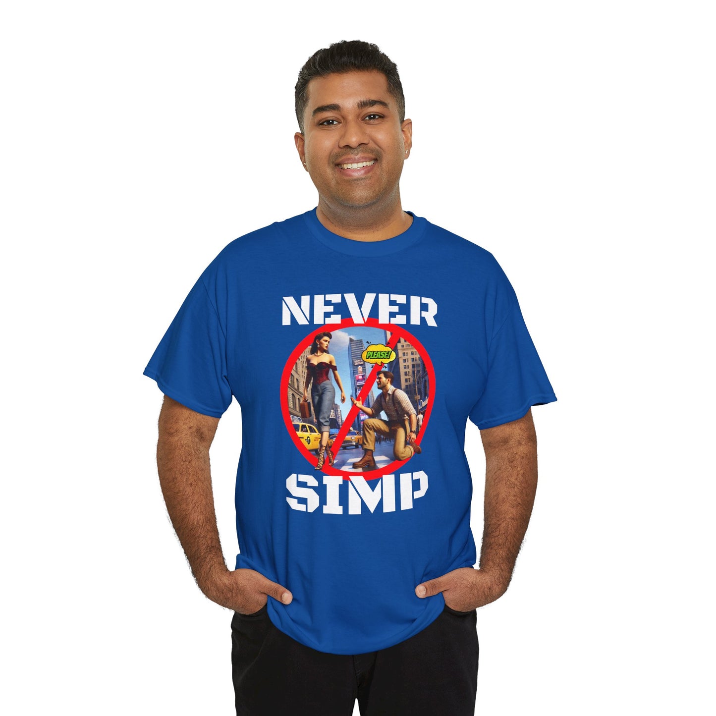 CAMISETA HOMBRE ALFA "NEVER SIMP". (USA)