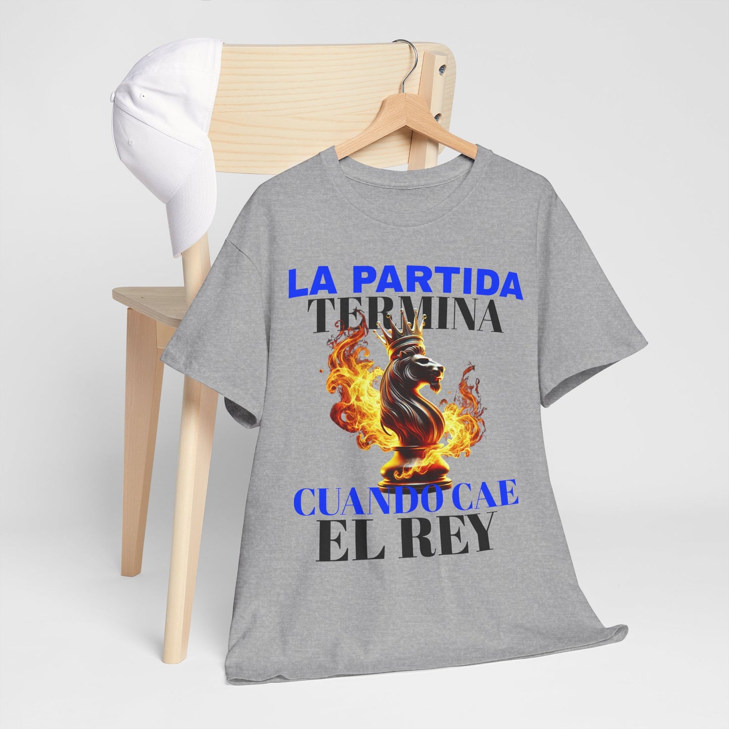 CAMISETA HOMBRE ALFA "LA PARTIDA TERMINA CUANDO CAE EL REY".(EUROPA)