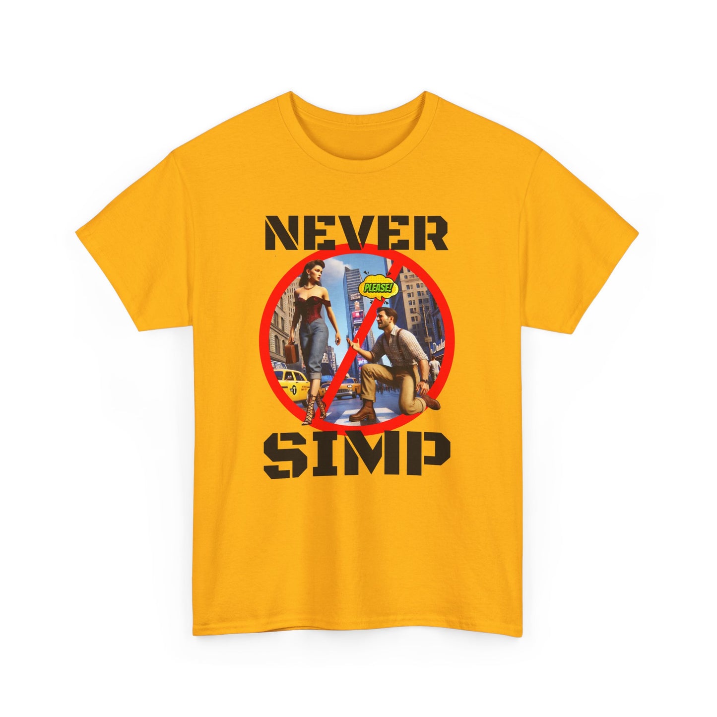 CAMISETA HOMBRE ALFA "NEVER SIMP". (USA)