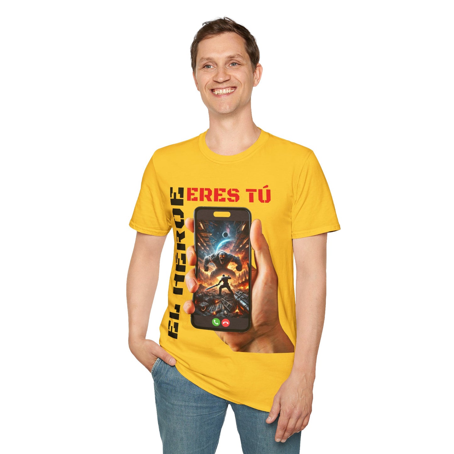 CAMISETA HOMBRE ALFA "EL HÉROE ERES TÚ".(EUROPA).