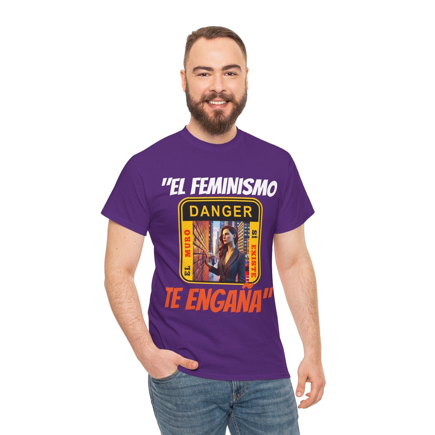 CAMISETA HOMBRE ALFA "EL FEMINISMO TE ENGAÑA".(EUROPA)