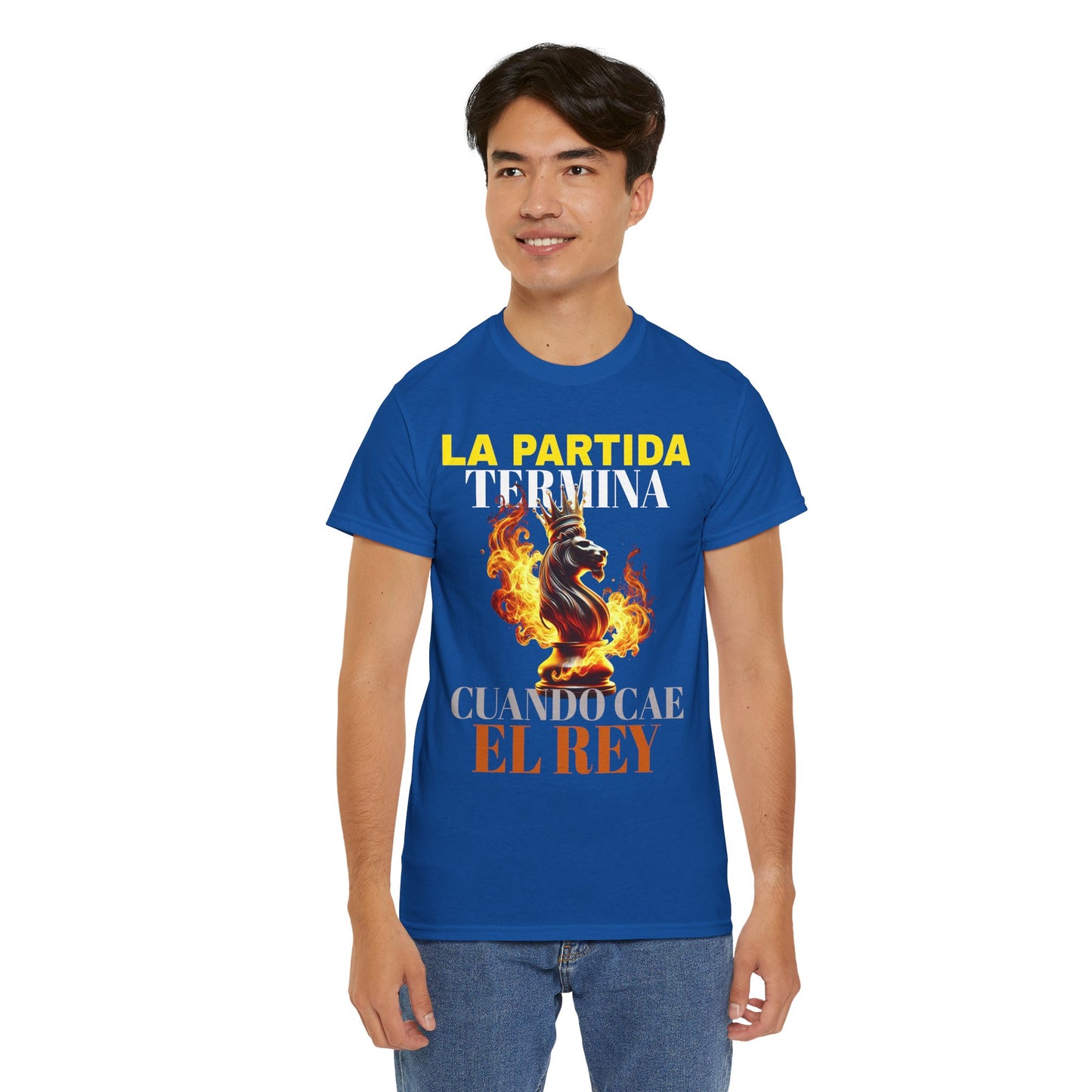 CAMISETA HOMBRE ALFA "LA PARTIDA TERMINA CUANDO CAE EL REY".(EUROPA)