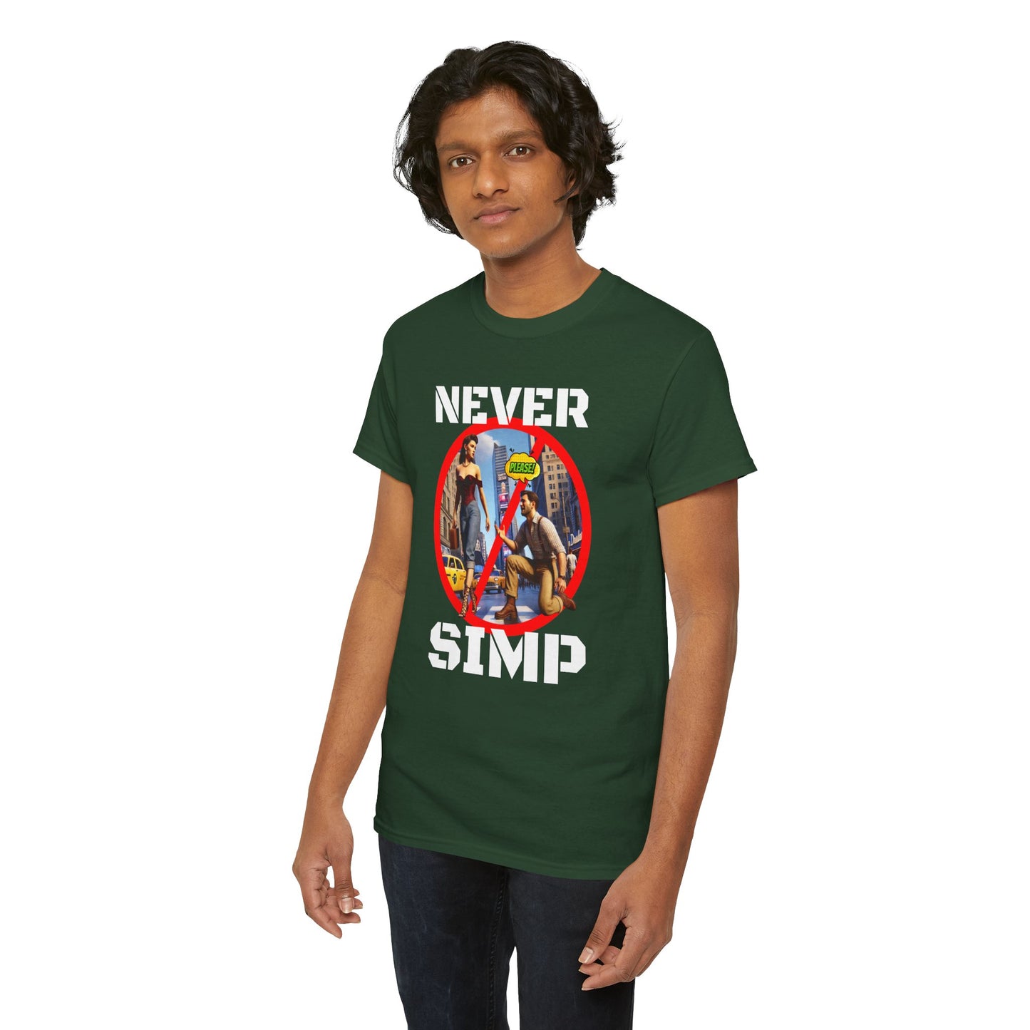 CAMISETA HOMBRE ALFA "NEVER SIMP". (USA)