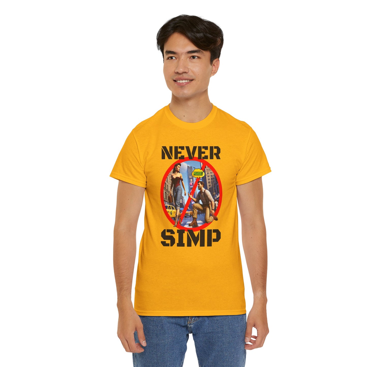 CAMISETA HOMBRE ALFA "NEVER SIMP". (USA)