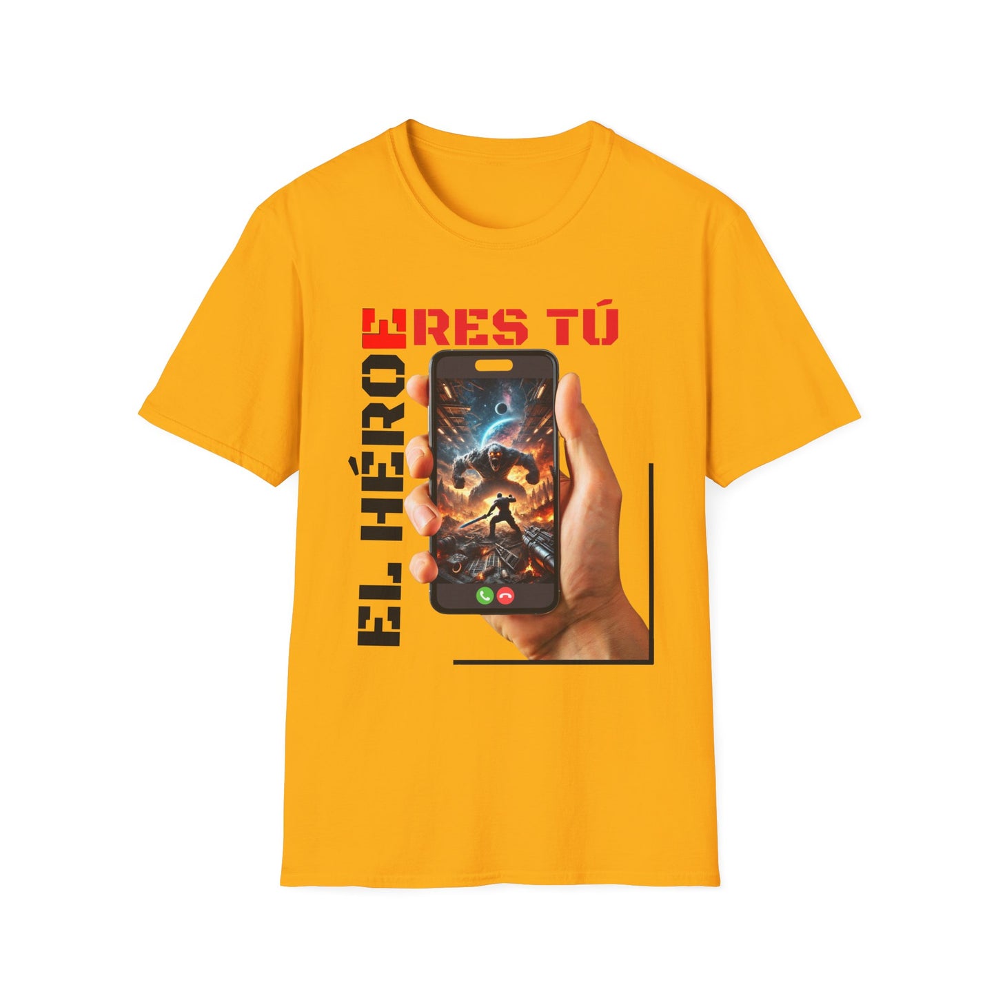 CAMISETA HOMBRE ALFA "EL HÉROE ERES TÚ".(USA).