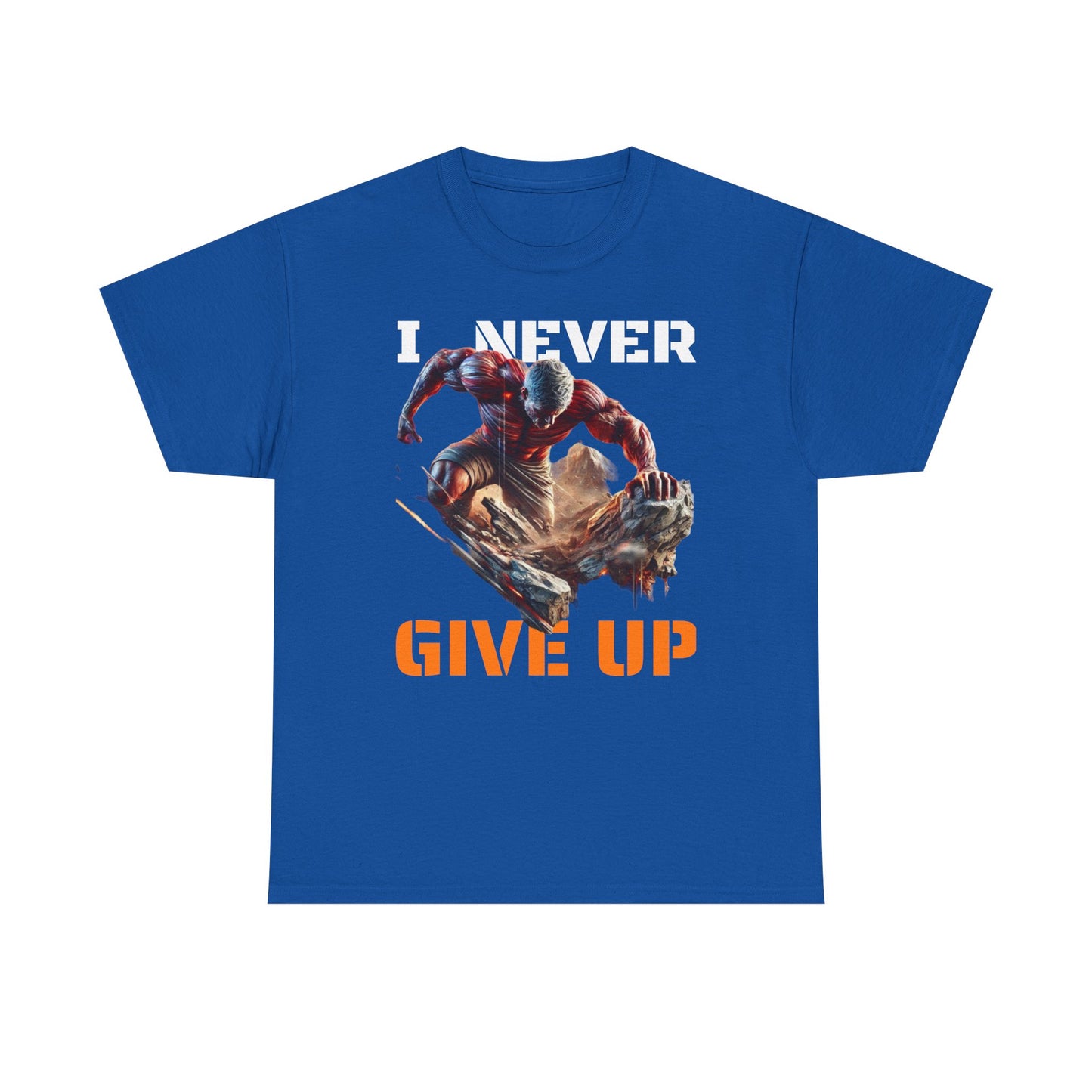 CAMISETA HOMBRE ALFA "I NEVER GIVE UP".(USA).