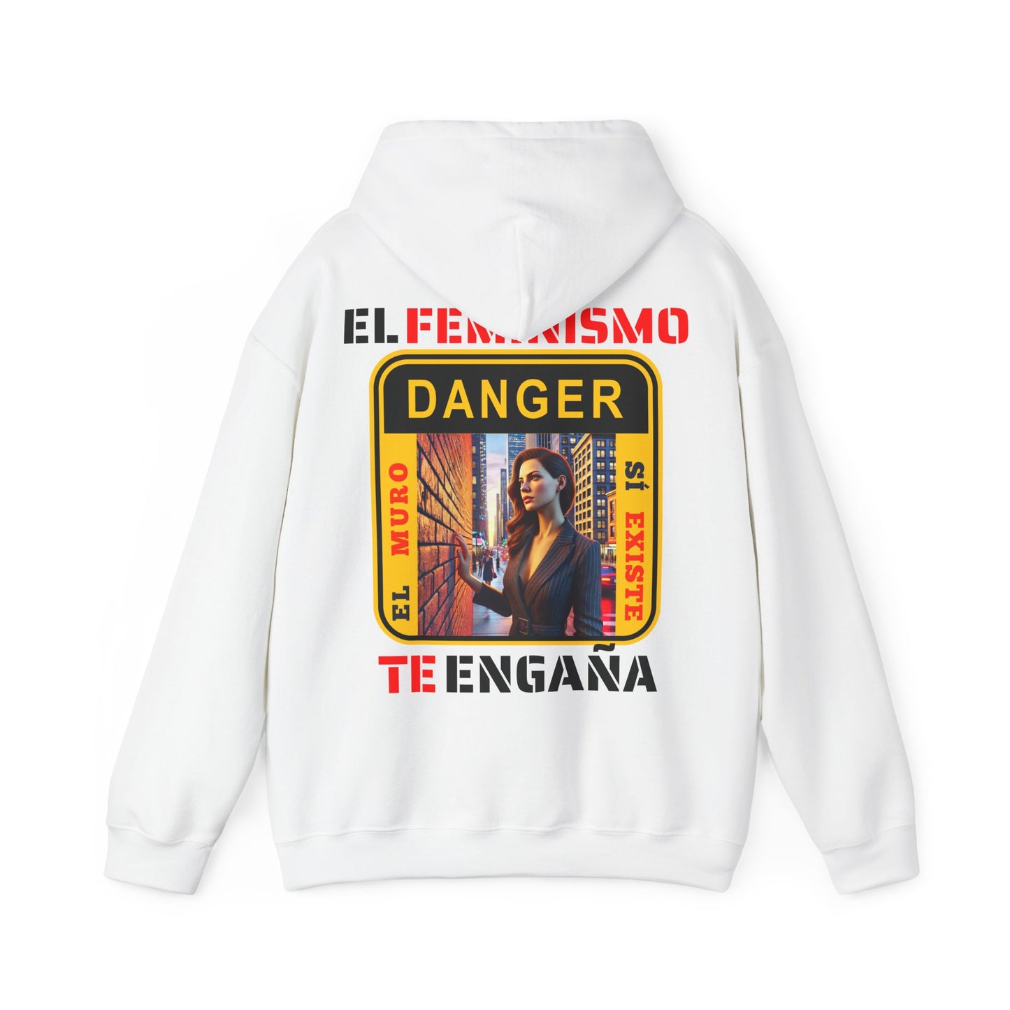 SUDADERA CON GORRO "EL FEMINISMO TE ENGAÑA". (EUROPA).
