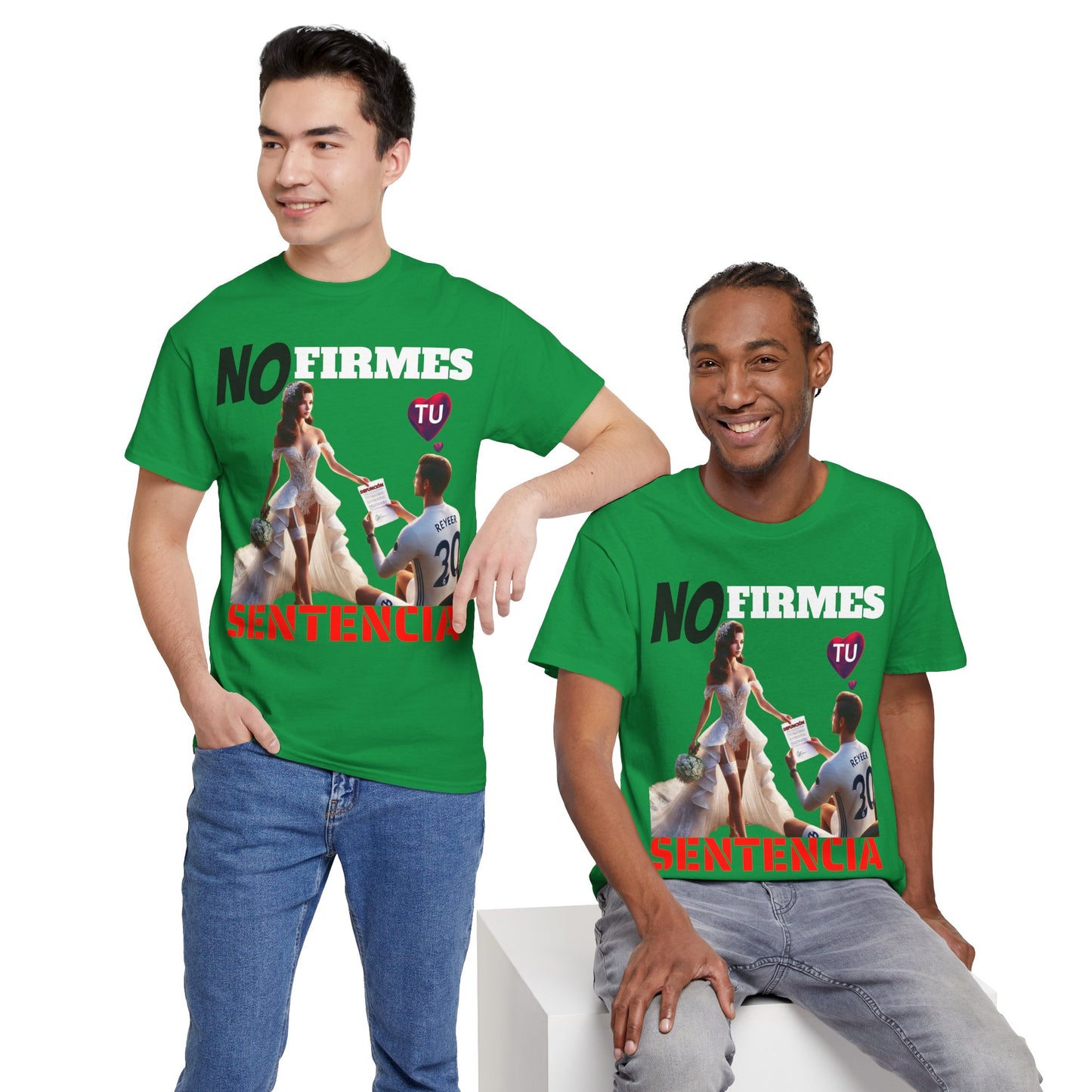 CAMISETA HOMBRE ALFA "NO FIRMES TU SENTENCIA".(EUROPA)