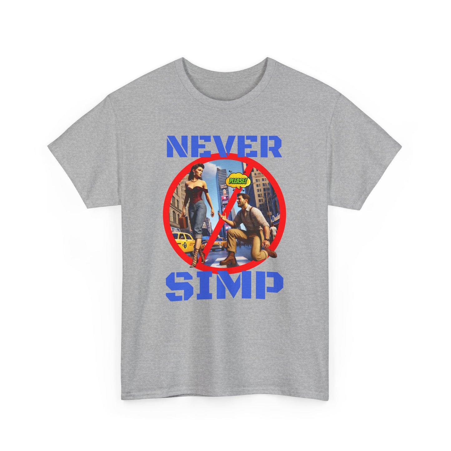 CAMISETA HOMBRE ALFA "NEVER SIMP". (USA)
