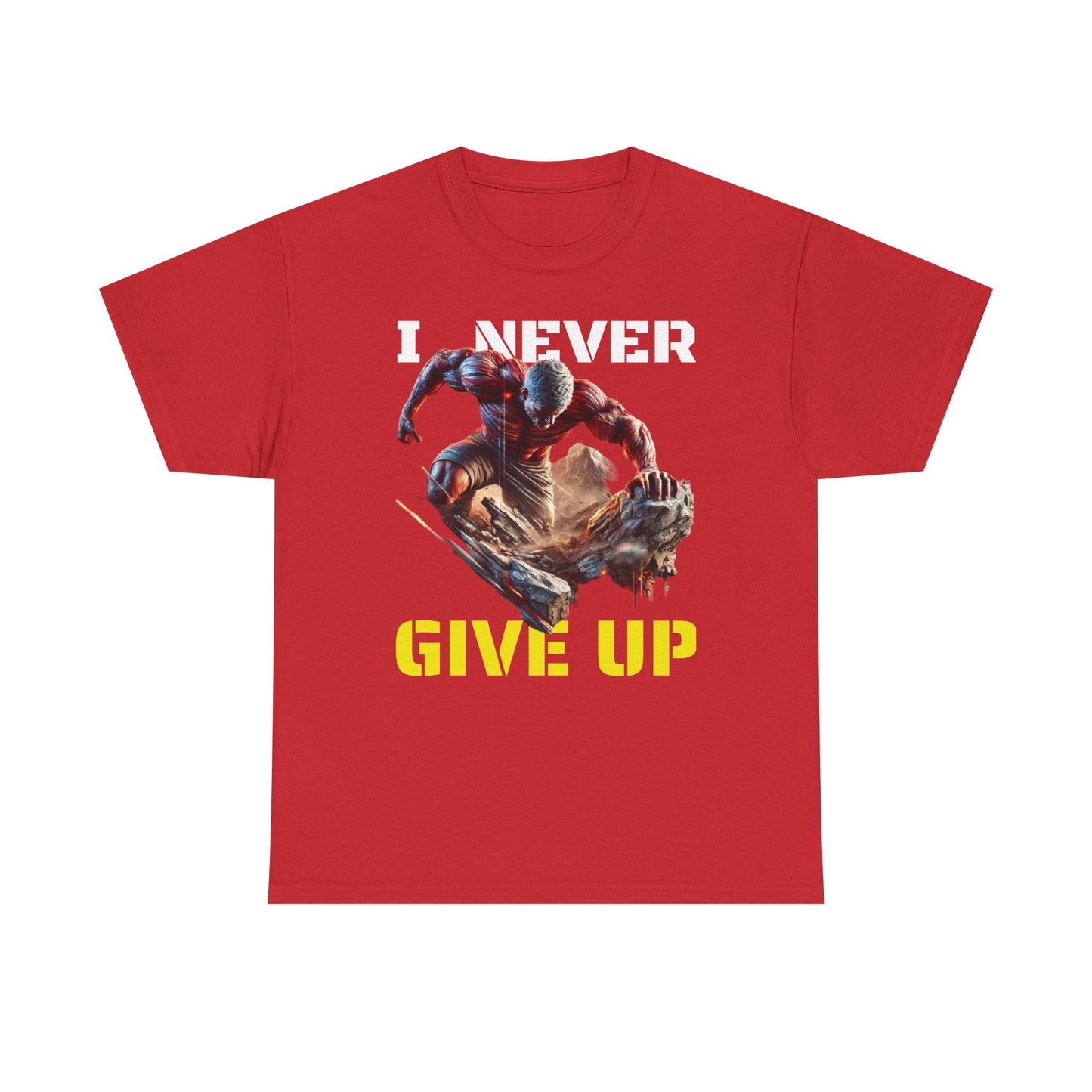 CAMISETA HOMBRE ALFA "I NEVER GIVE UP".(USA).