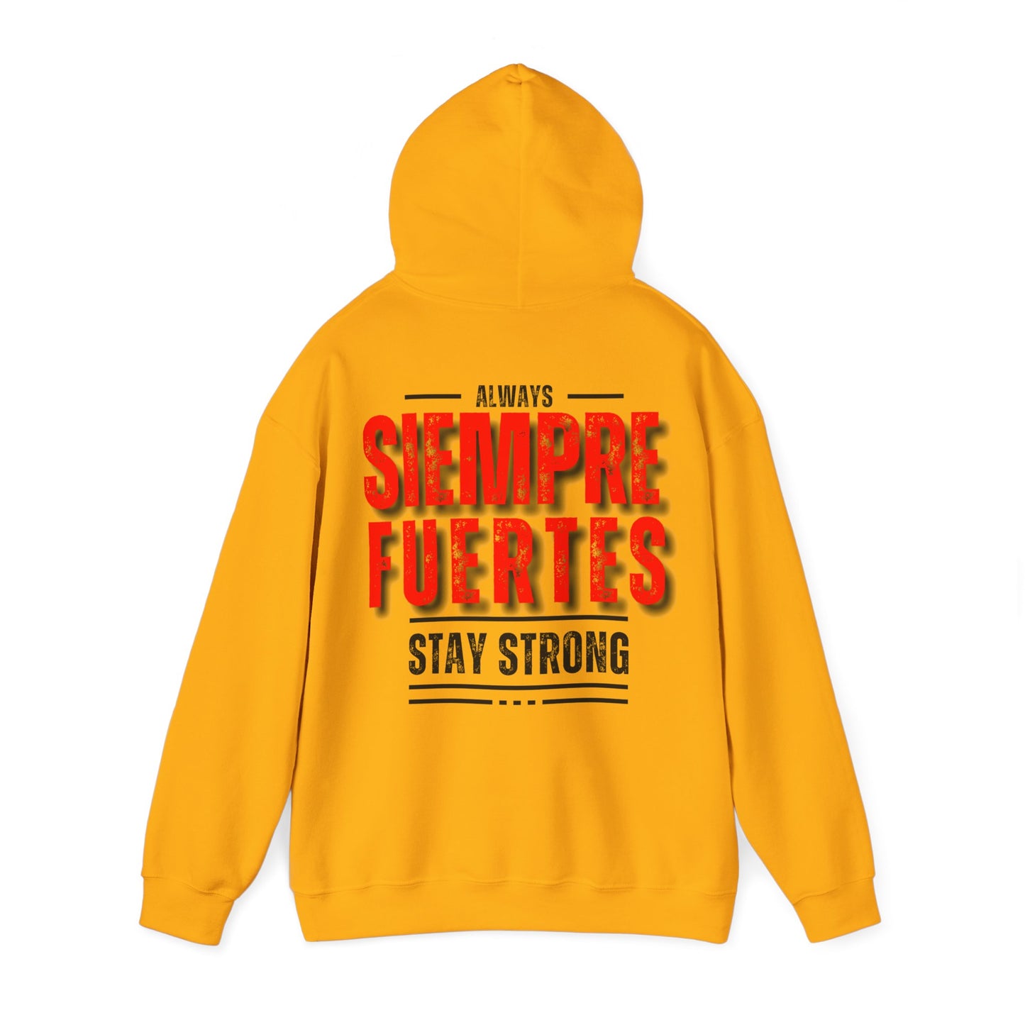 SUDADERA CON GORRO "SIEMPRE FUERTES". (EUROPA).