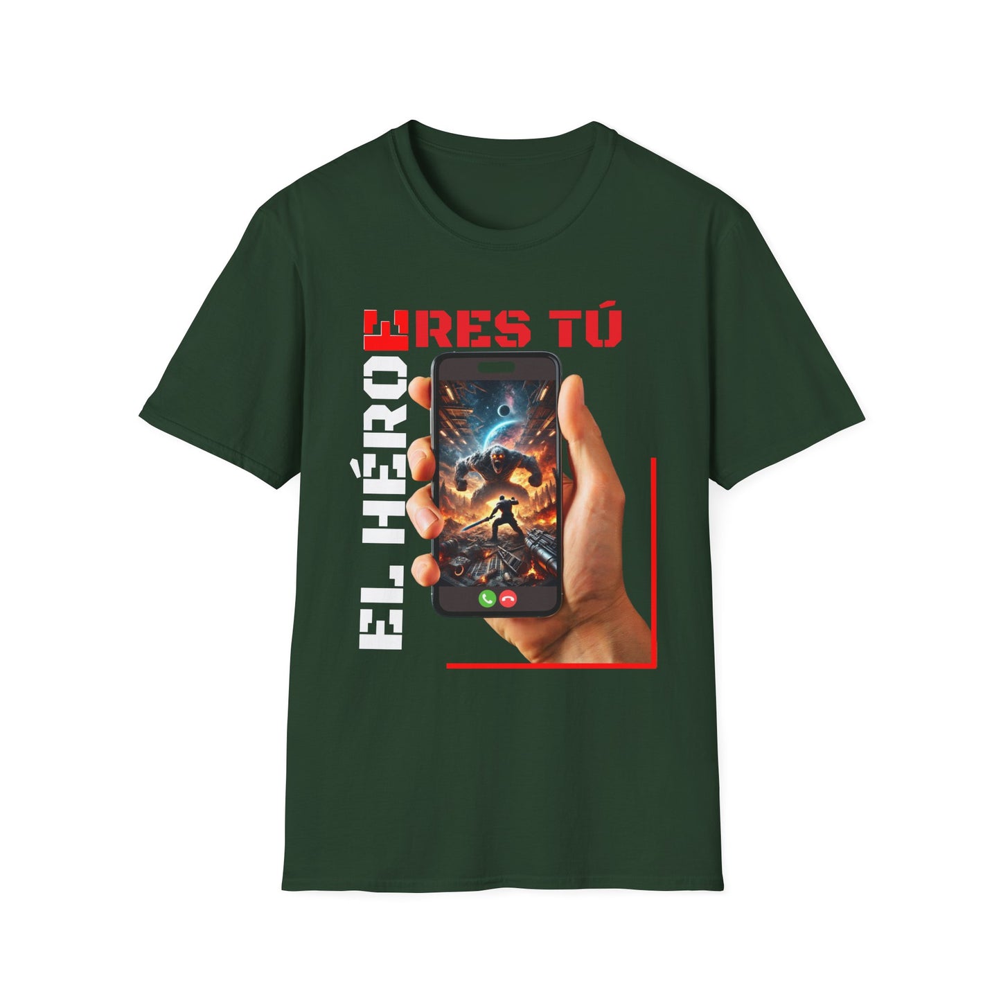 CAMISETA HOMBRE ALFA "EL HÉROE ERES TÚ".(USA).