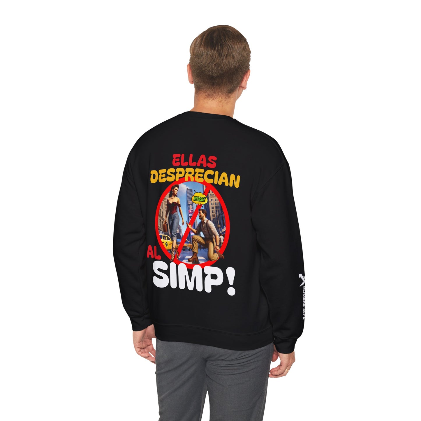 SUDADERA HOMBRE ALFA "ELLAS DESPRECIAN AL SIMP"(USA).