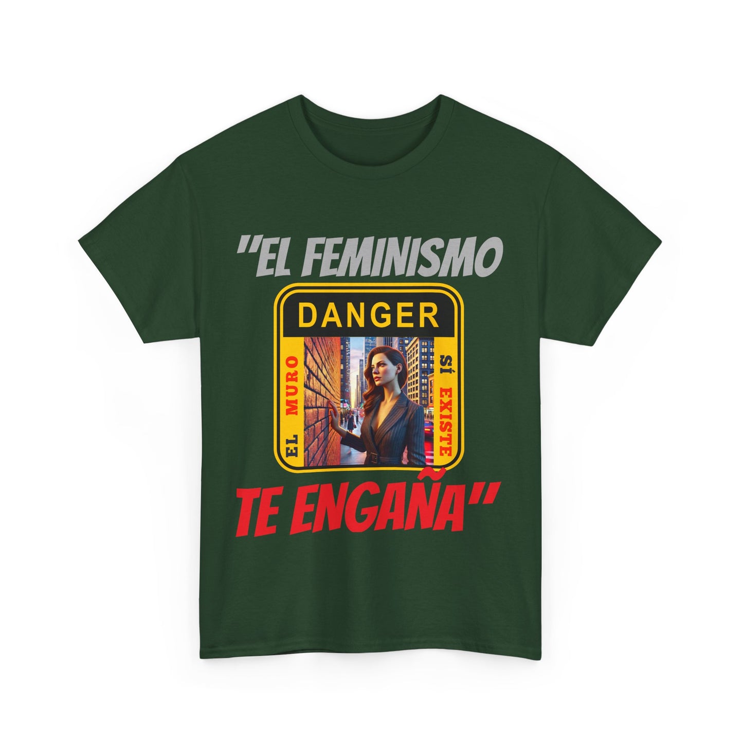 CAMISETA HOMBRE ALFA "EL FEMINISMO TE ENGAÑA".(EUROPA)