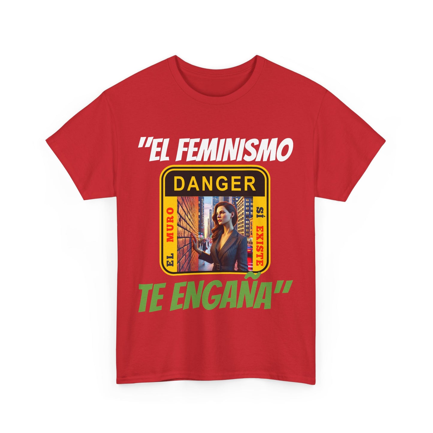 CAMISETA HOMBRE ALFA "EL FEMINISMO TE ENGAÑA".(EUROPA)