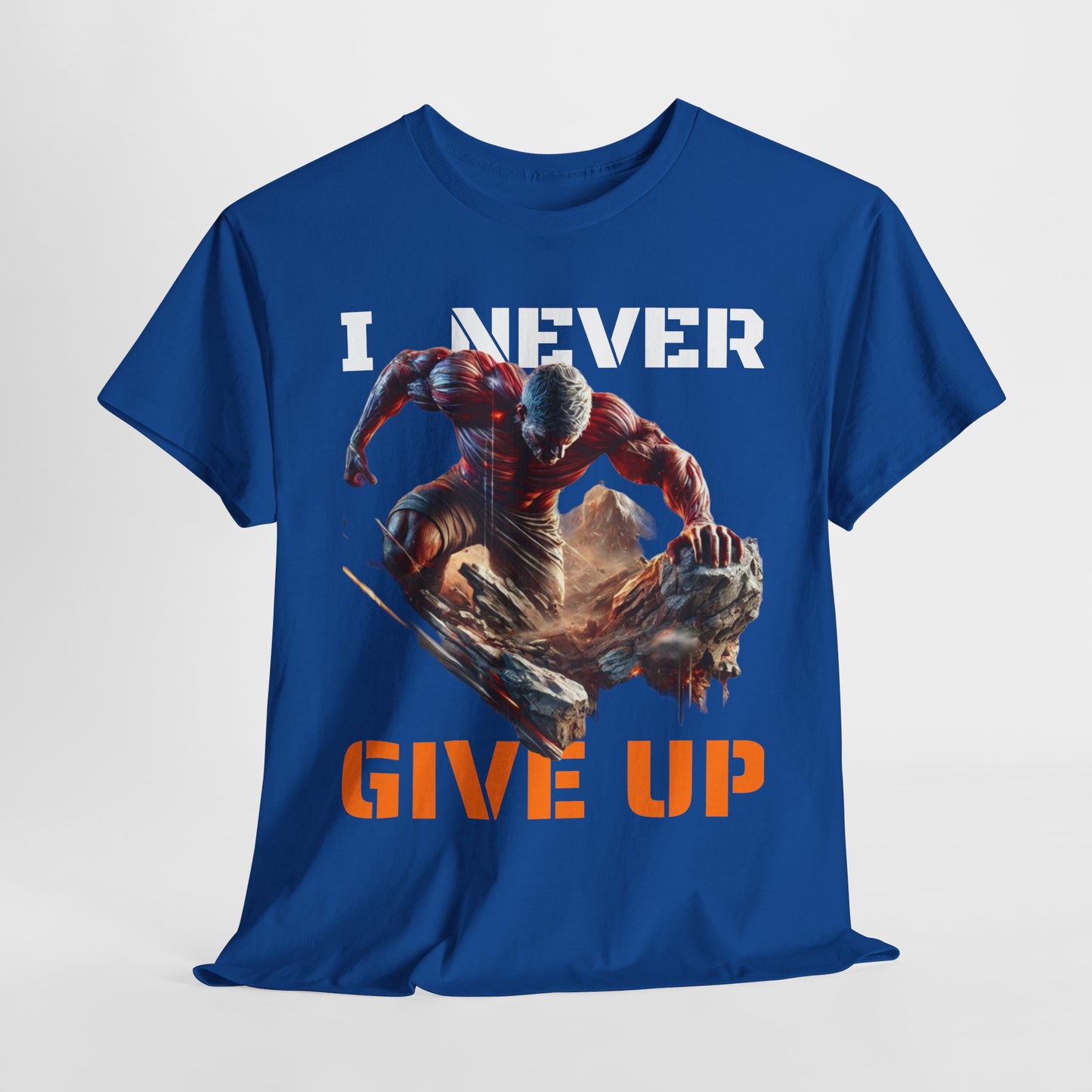 CAMISETA HOMBRE ALFA "I NEVER GIVE UP".(USA).