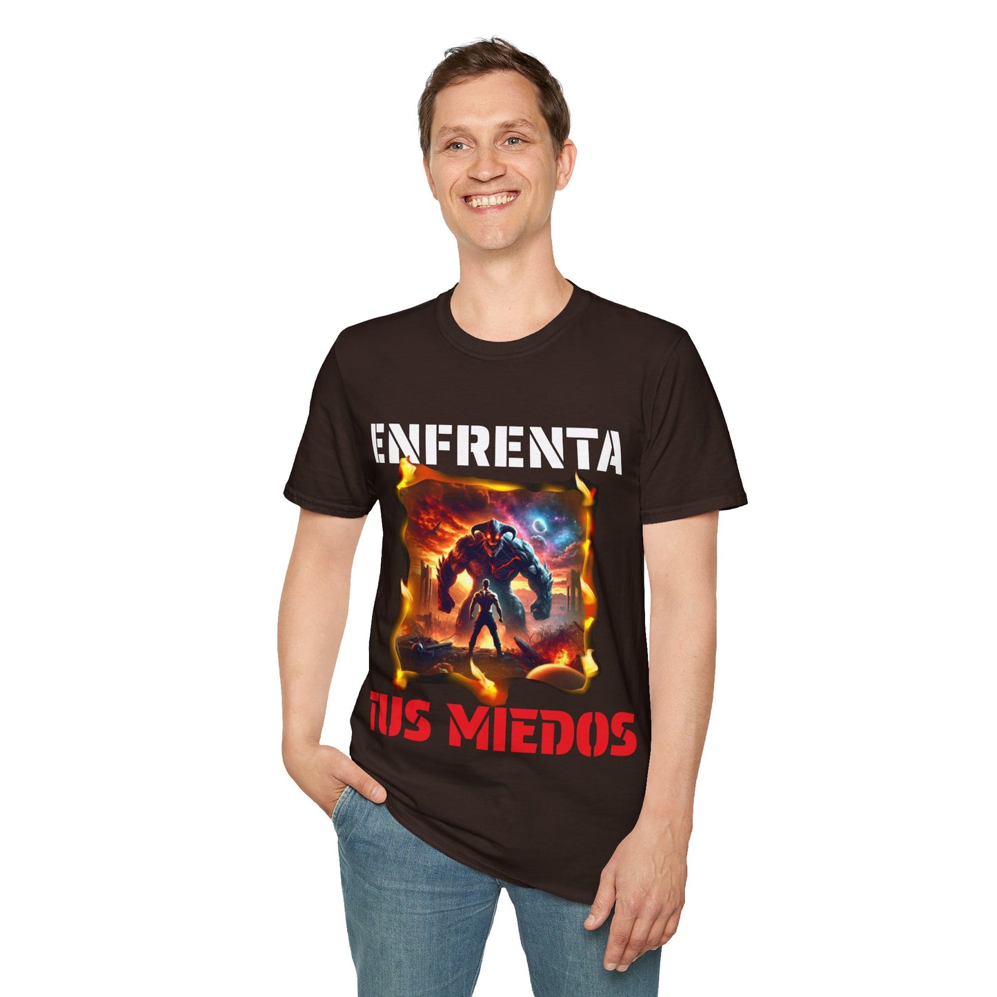 CAMISETA HOMBRE ALFA "ENFRENTA TUS MIEDOS".(EUROPA).