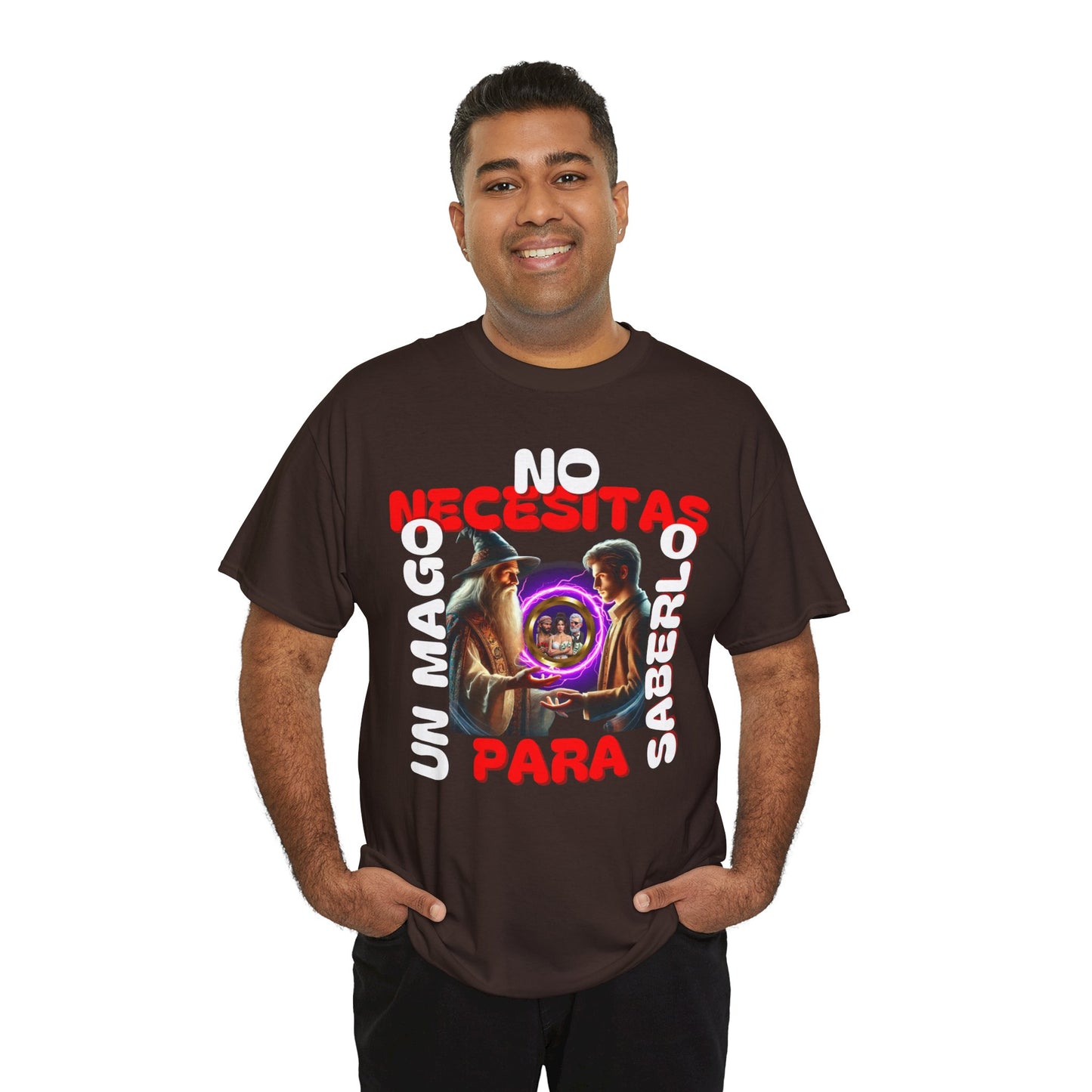 CAMISETA HOMBRE ALFA "NO NECESITAS UN MAGO.."(EUROPA).