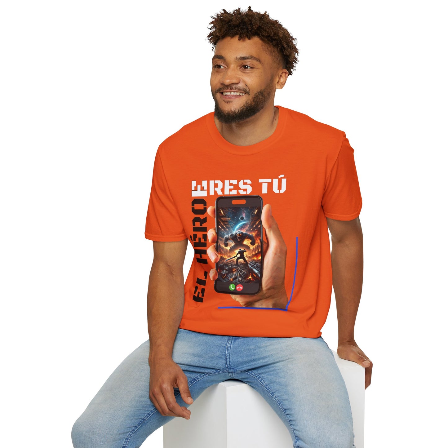 CAMISETA HOMBRE ALFA "EL HÉROE ERES TÚ".(USA).