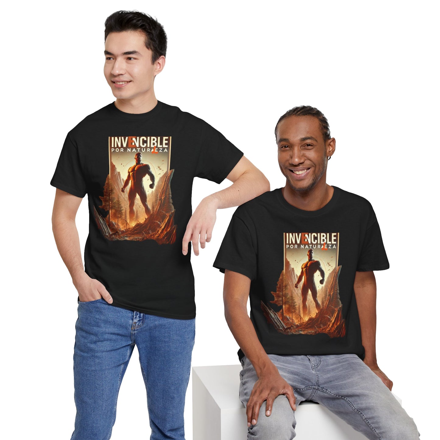 CAMISETA HOMBRE ALFA "INVENCIBLE POR NATURALEZA".(EUROPA).