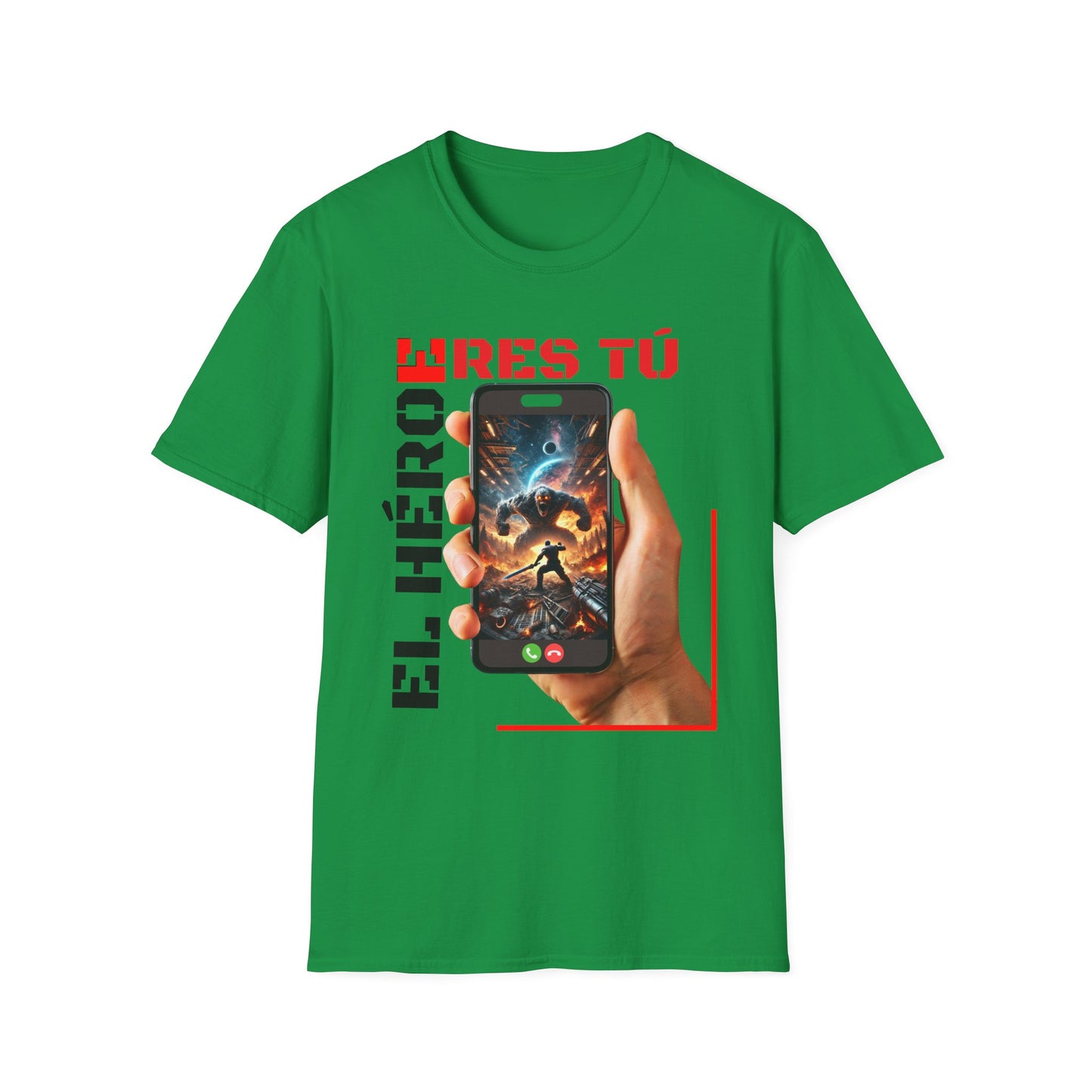 CAMISETA HOMBRE ALFA "EL HÉROE ERES TÚ".(USA).