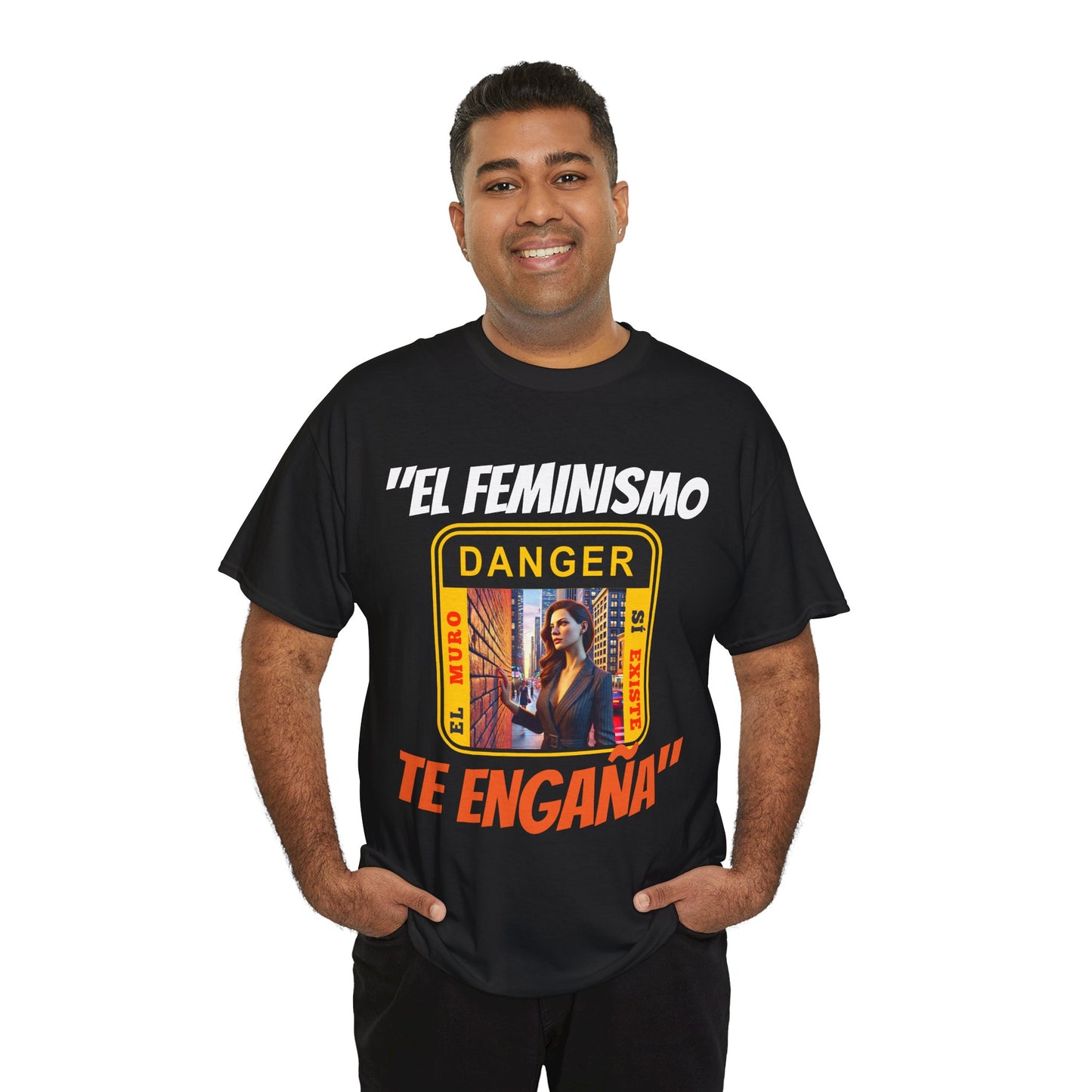 CAMISETA HOMBRE ALFA "EL FEMINISMO TE ENGAÑA".(EUROPA)