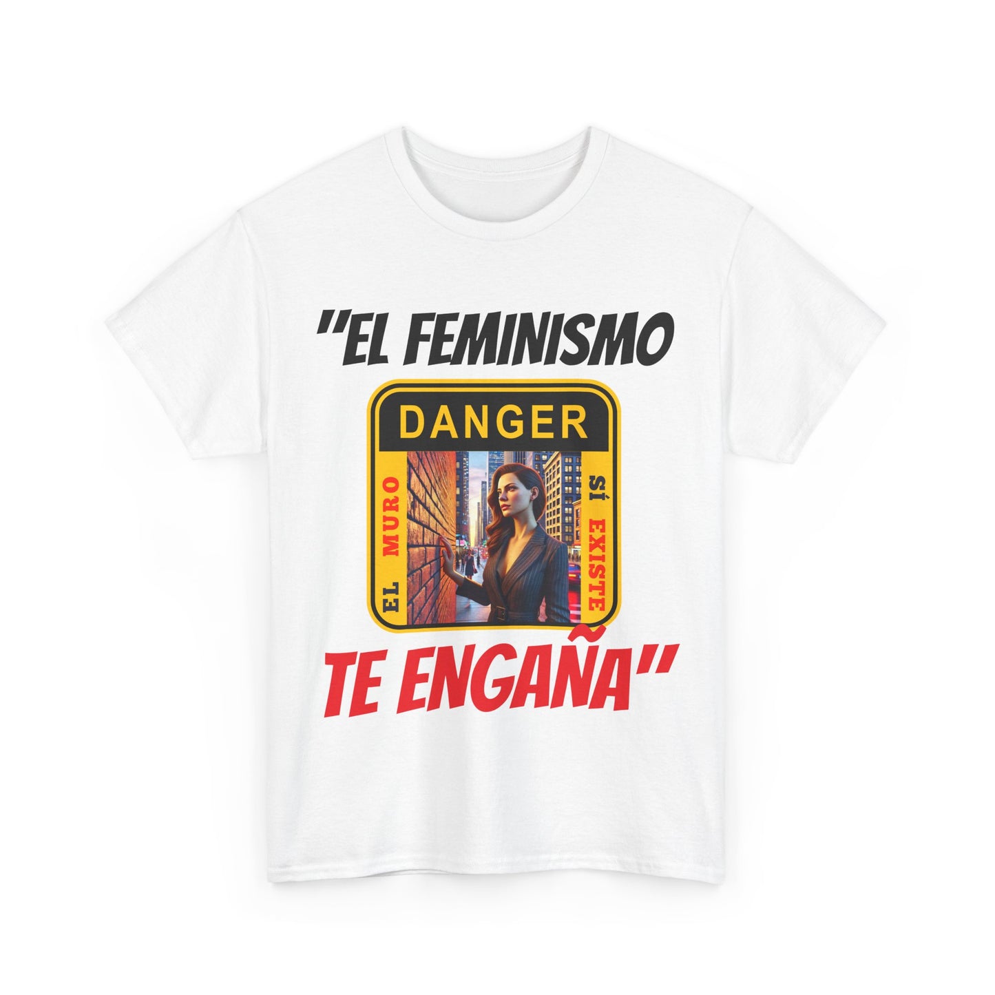 CAMISETA HOMBRE ALFA "EL FEMINISMO TE ENGAÑA".(EUROPA)