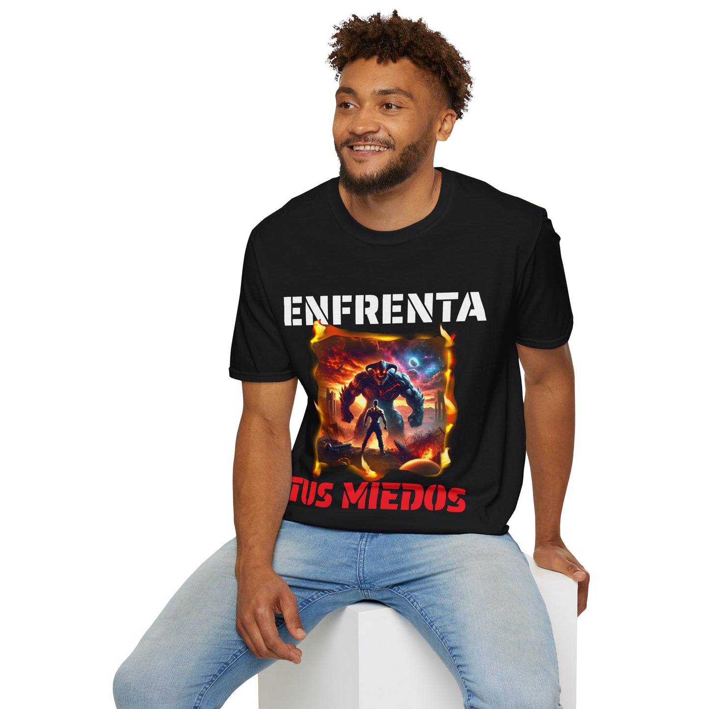 CAMISETA HOMBRE ALFA "ENFRENTA TUS MIEDOS".(EUROPA).