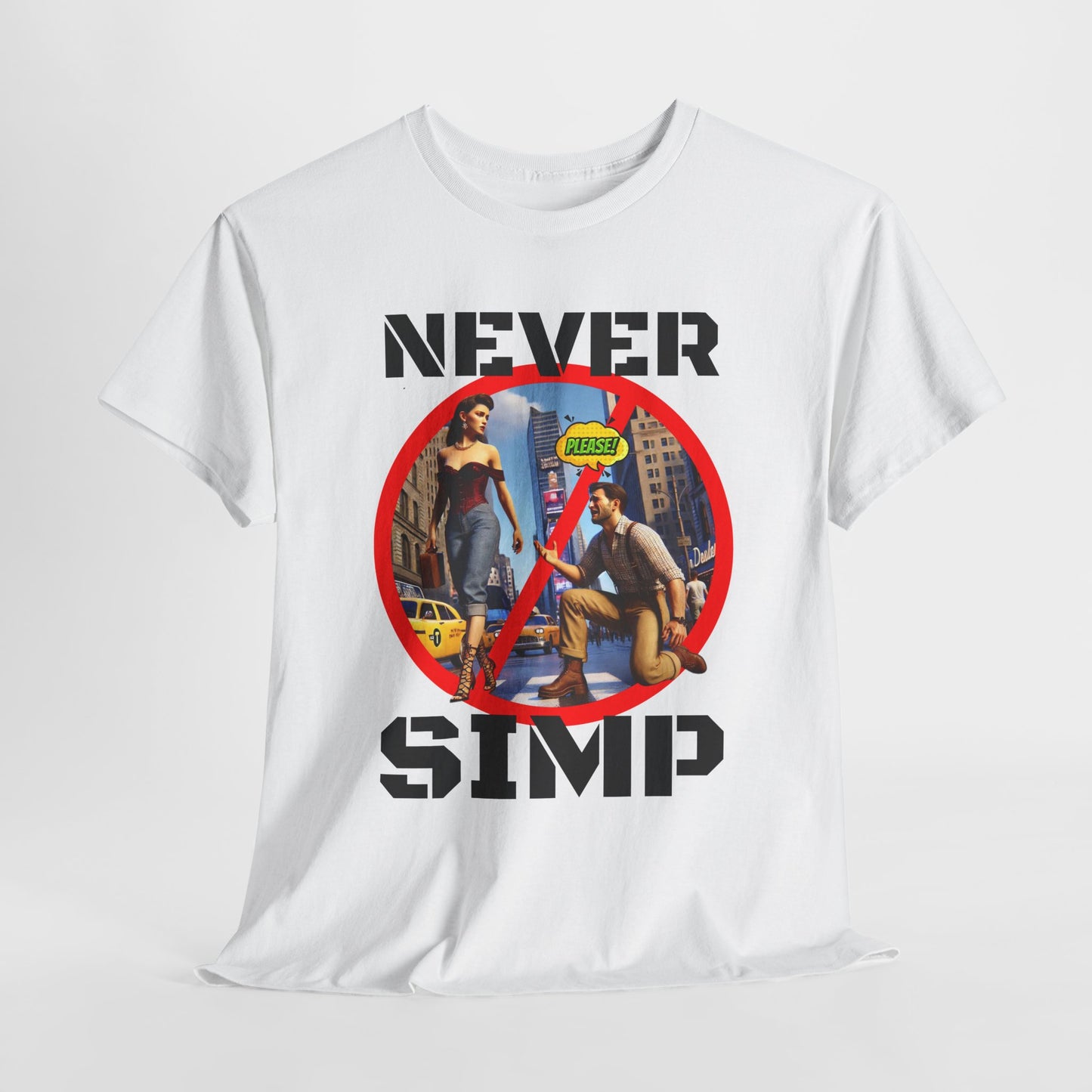 CAMISETA HOMBRE ALFA "NEVER SIMP". (USA)
