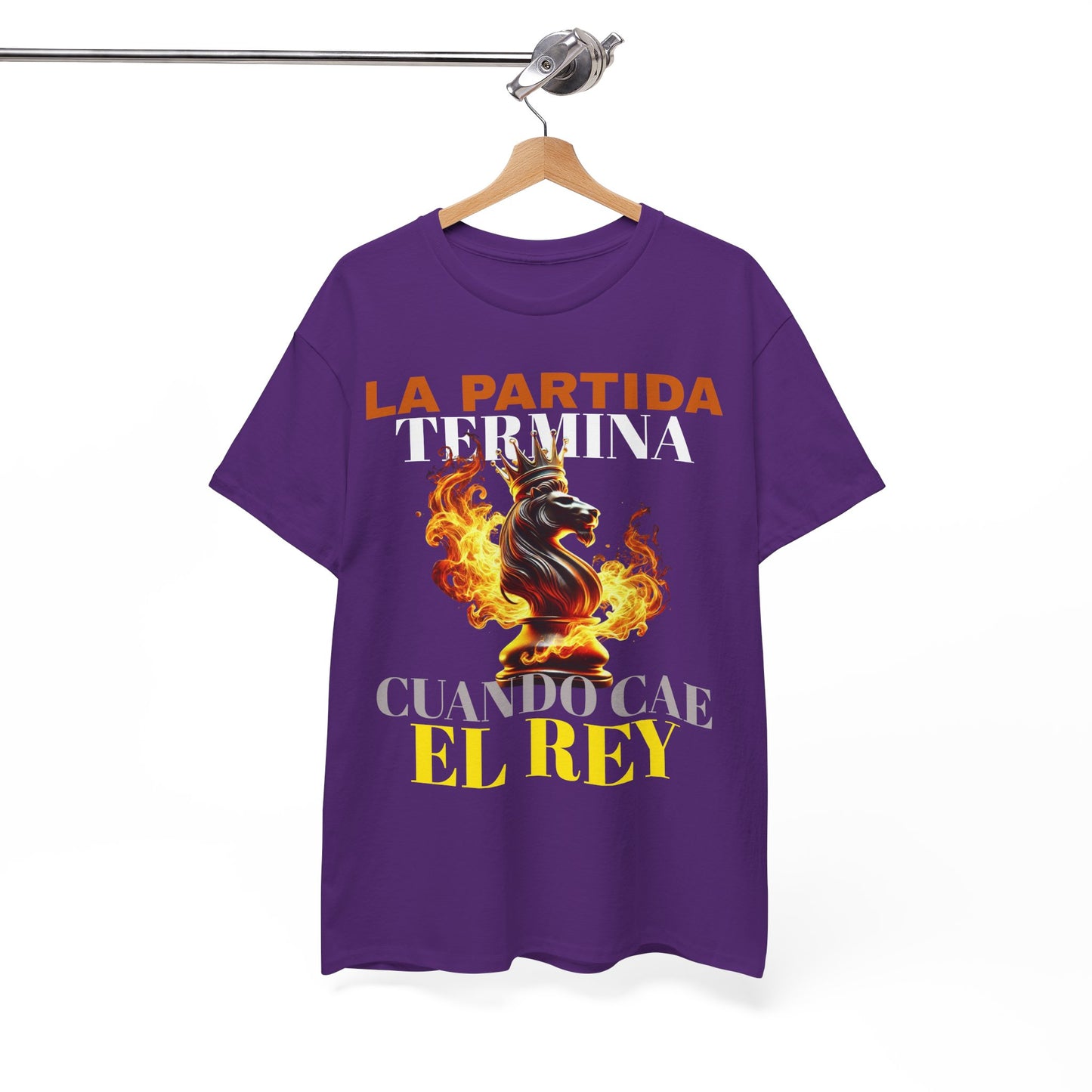 CAMISETA HOMBRE ALFA "LA PARTIDA TERMINA CUANDO CAE EL REY".(EUROPA)