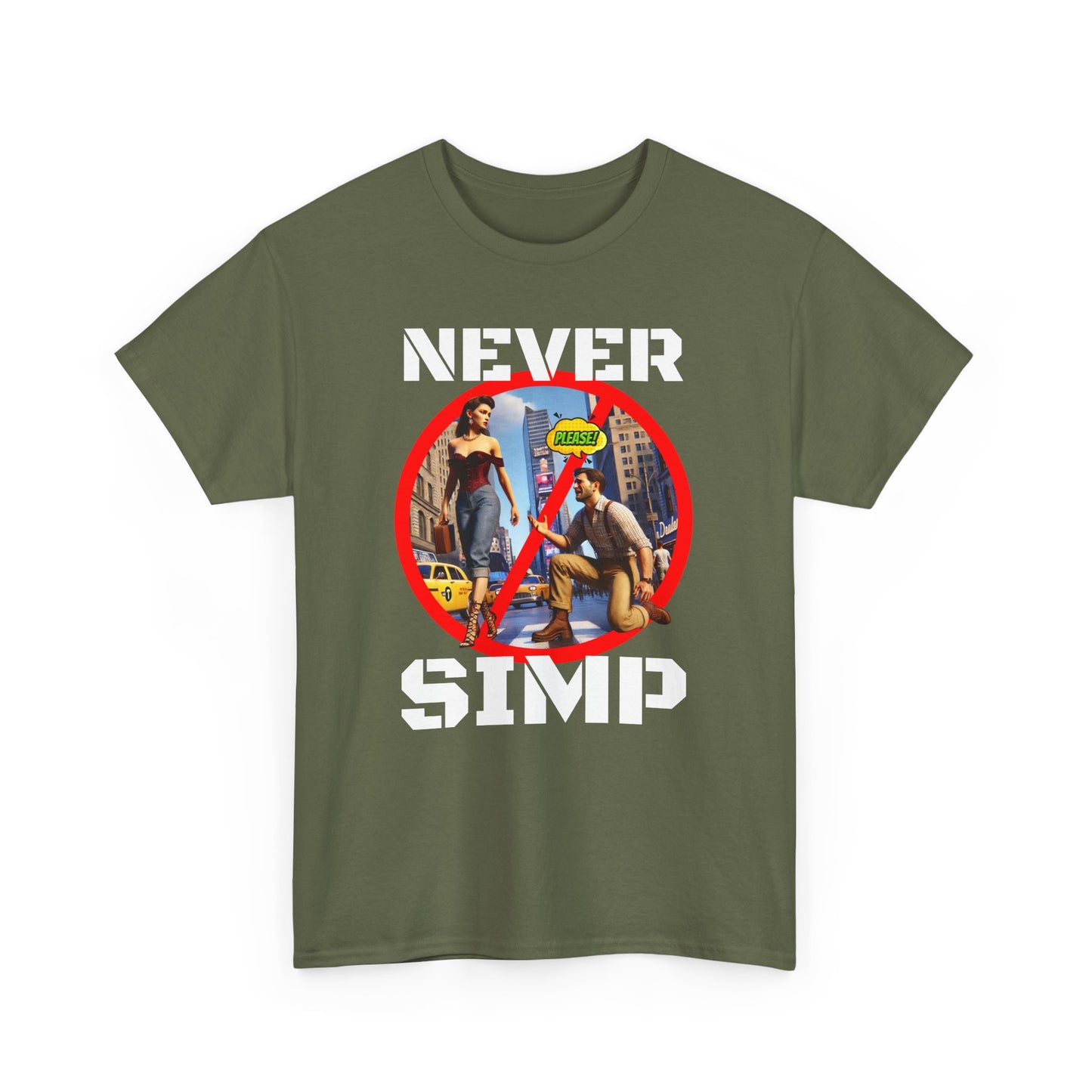CAMISETA HOMBRE ALFA "NEVER SIMP". (USA)