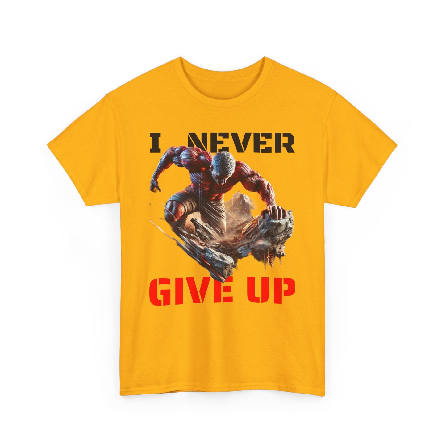 CAMISETA HOMBRE ALFA "I NEVER GIVE UP".(USA).