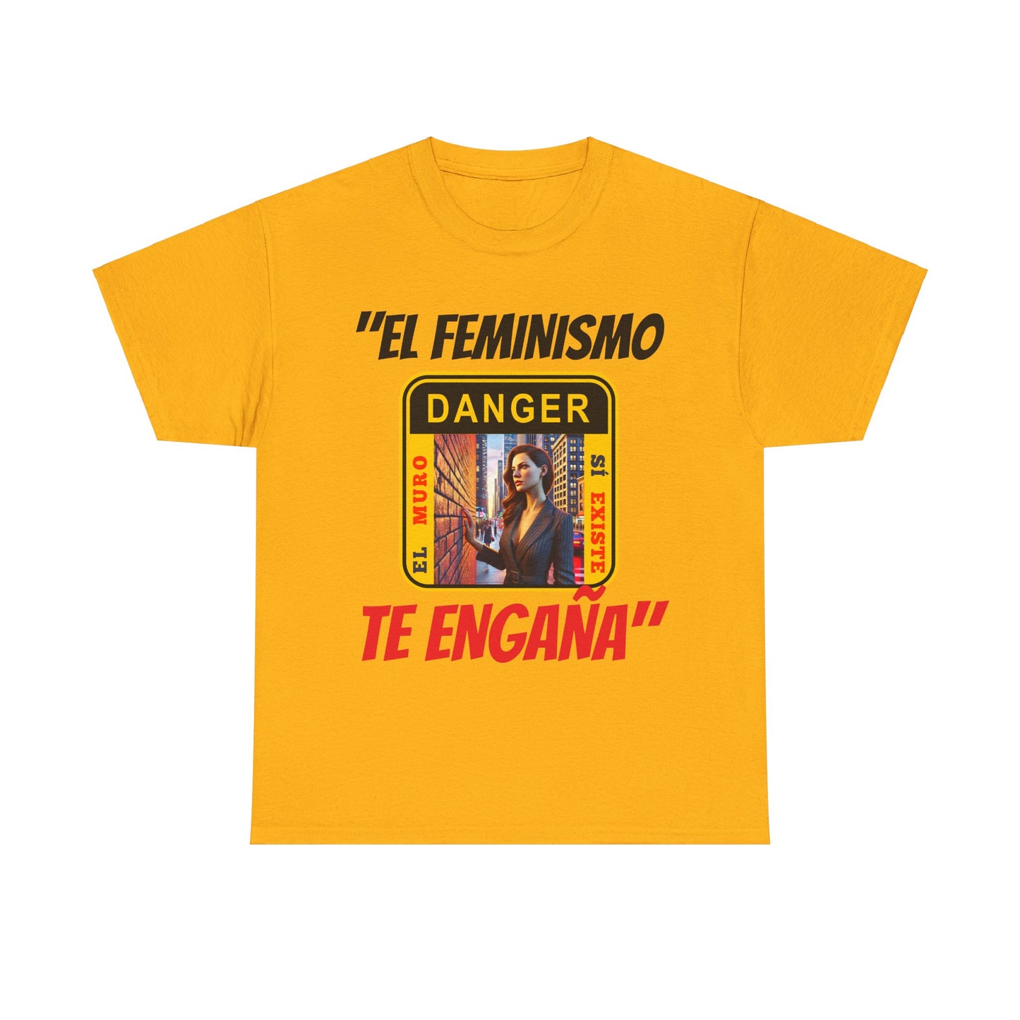 CAMISETA HOMBRE ALFA "EL FEMINISMO TE ENGAÑA".(EUROPA)