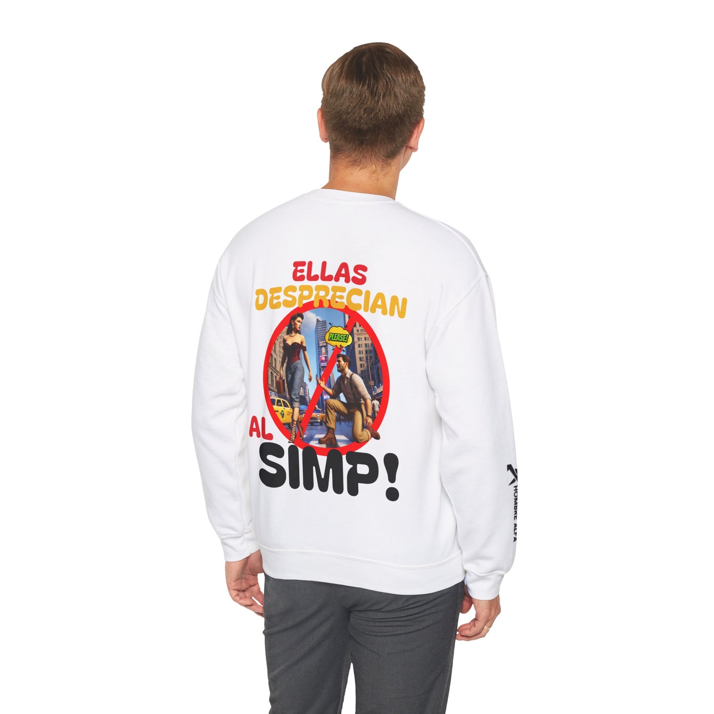 SUDADERA HOMBRE ALFA "ELLAS DESPRECIAN AL SIMP"(USA).