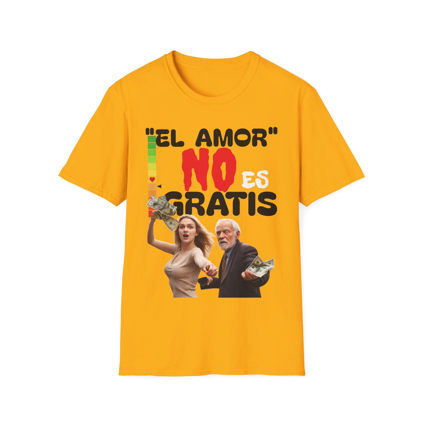 CAMISETA HOMBRE ALFA "EL AMOR NO ES GRATIS".(USA)