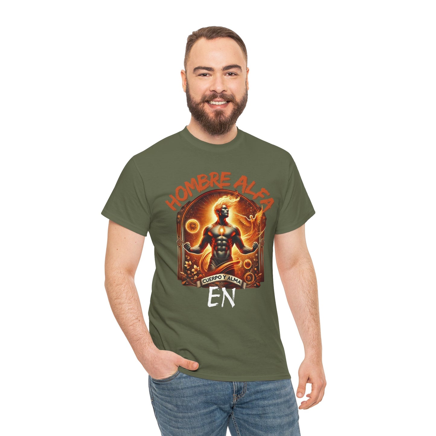 CAMISETA HOMBRE ALFA " EN CUERPO Y ALMA".(USA).