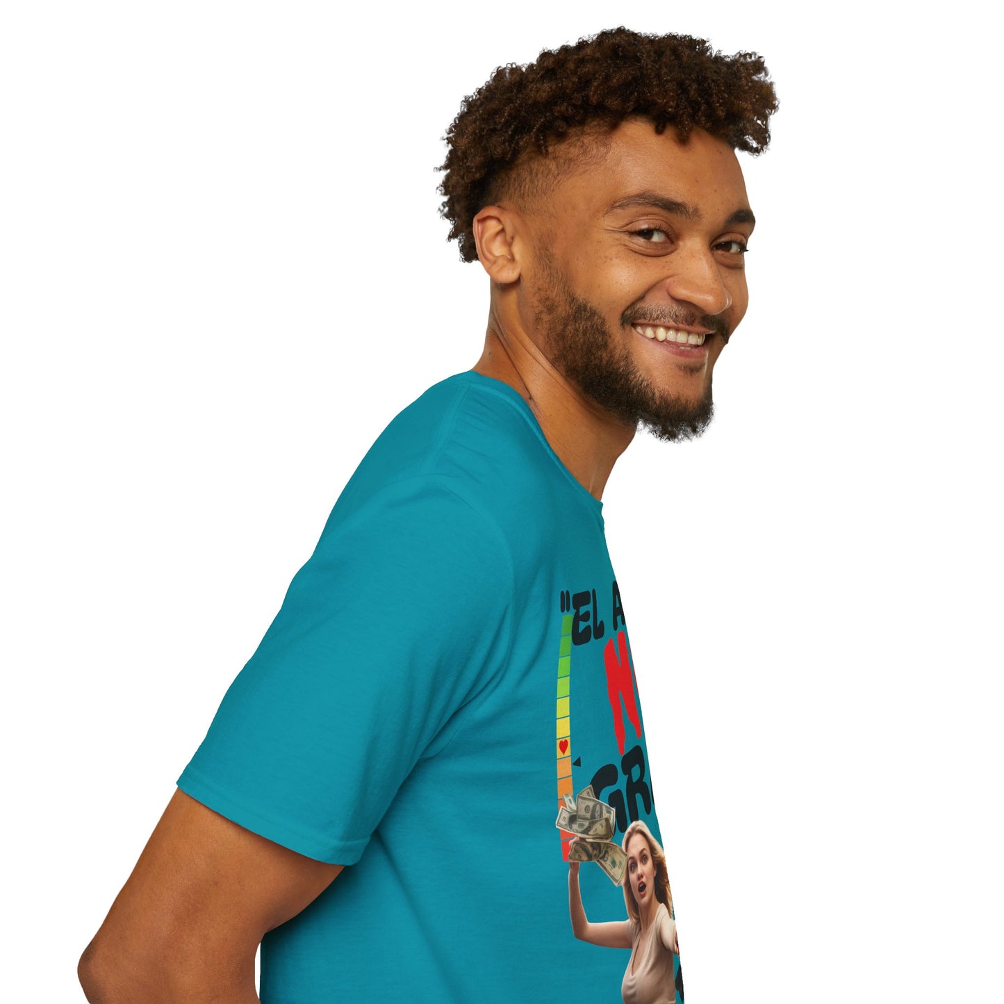 CAMISETA HOMBRE ALFA "EL AMOR NO ES GRATIS".(USA)