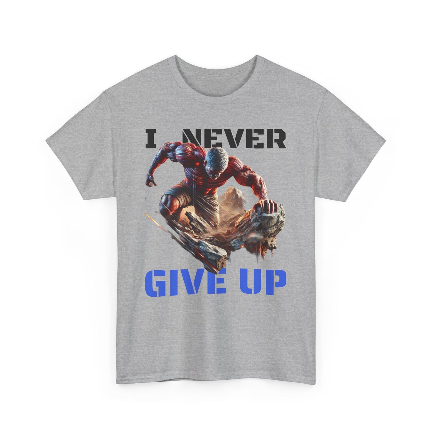CAMISETA HOMBRE ALFA "I NEVER GIVE UP".(USA).