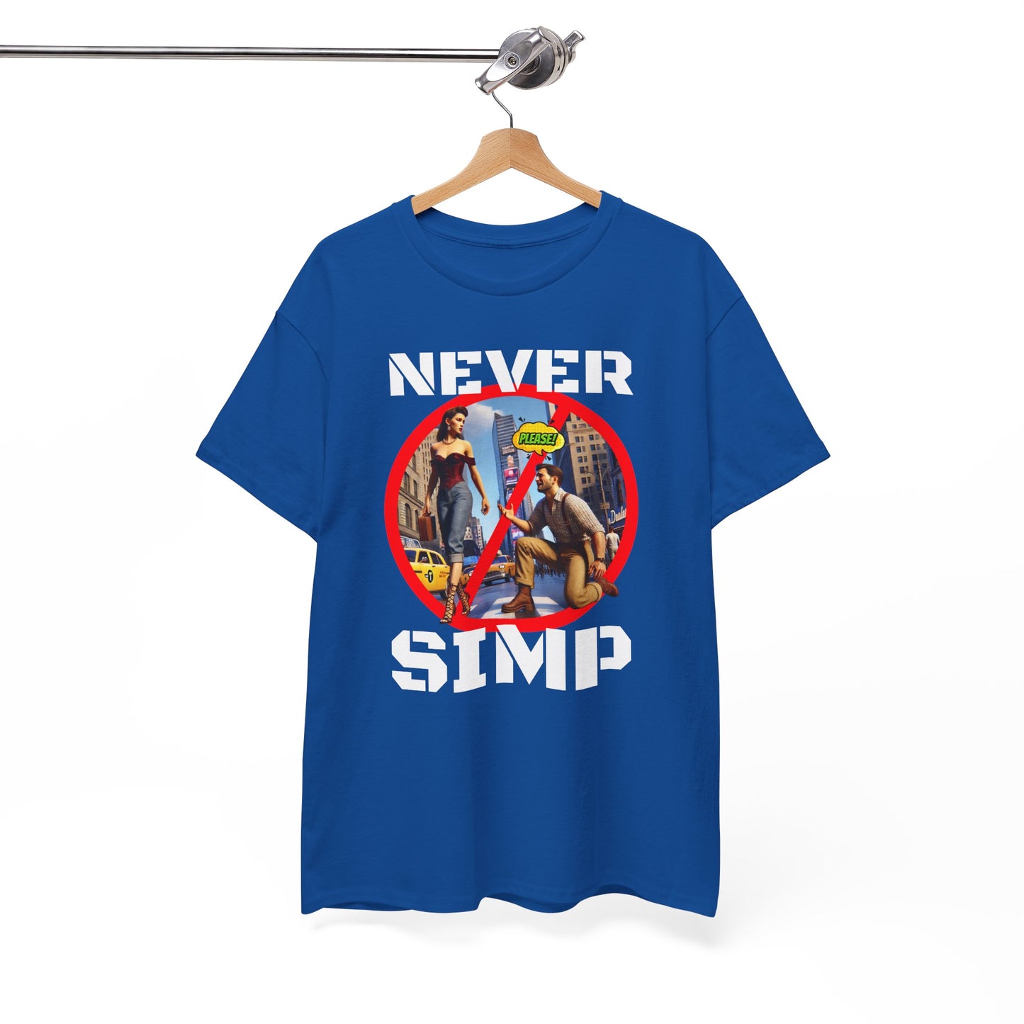 CAMISETA HOMBRE ALFA "NEVER SIMP". (USA)