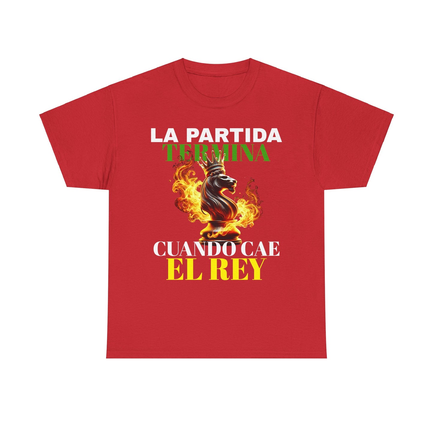 CAMISETA HOMBRE ALFA "LA PARTIDA TERMINA CUANDO CAE EL REY".(EUROPA)