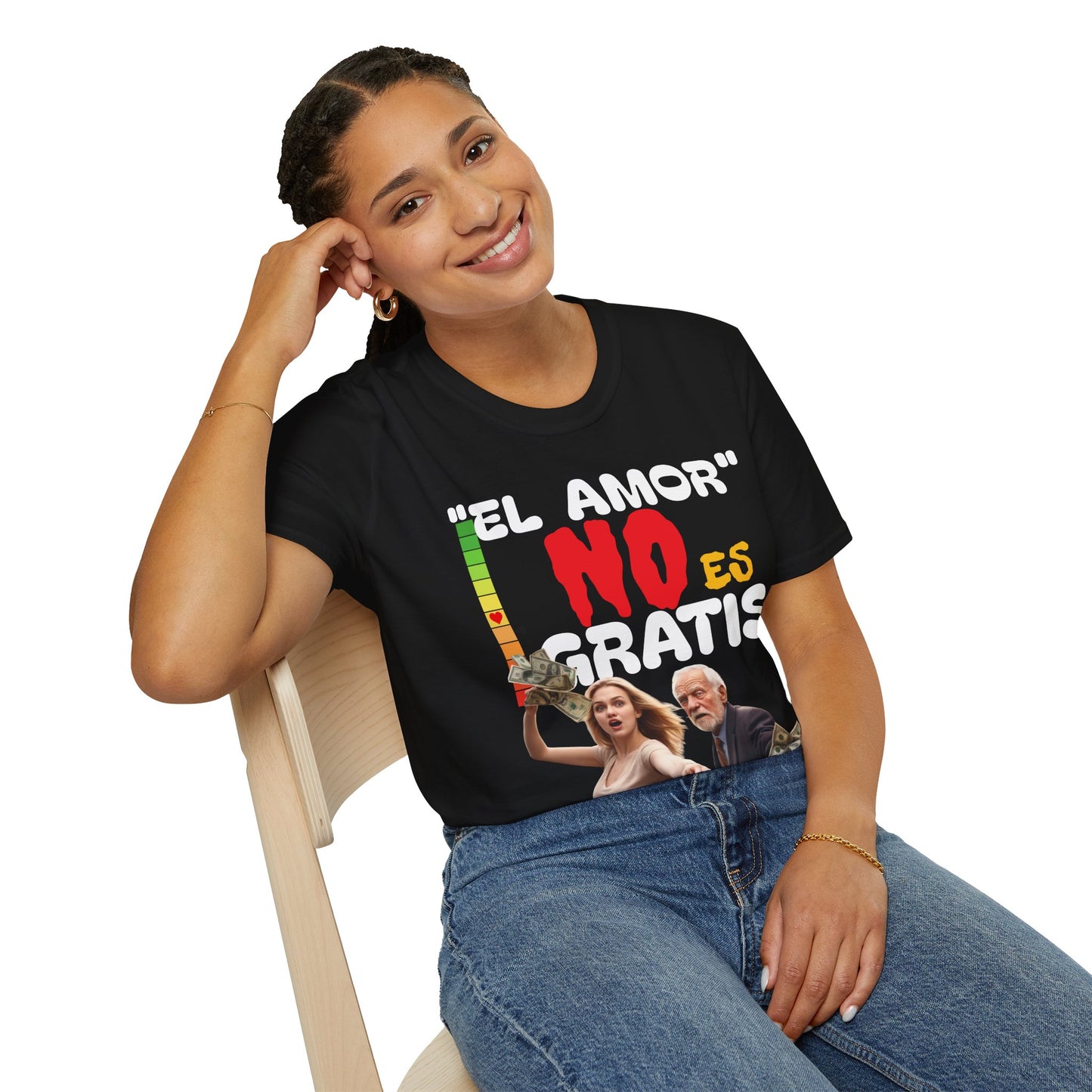 CAMISETA HOMBRE ALFA "EL AMOR NO ES GRATIS".(USA)