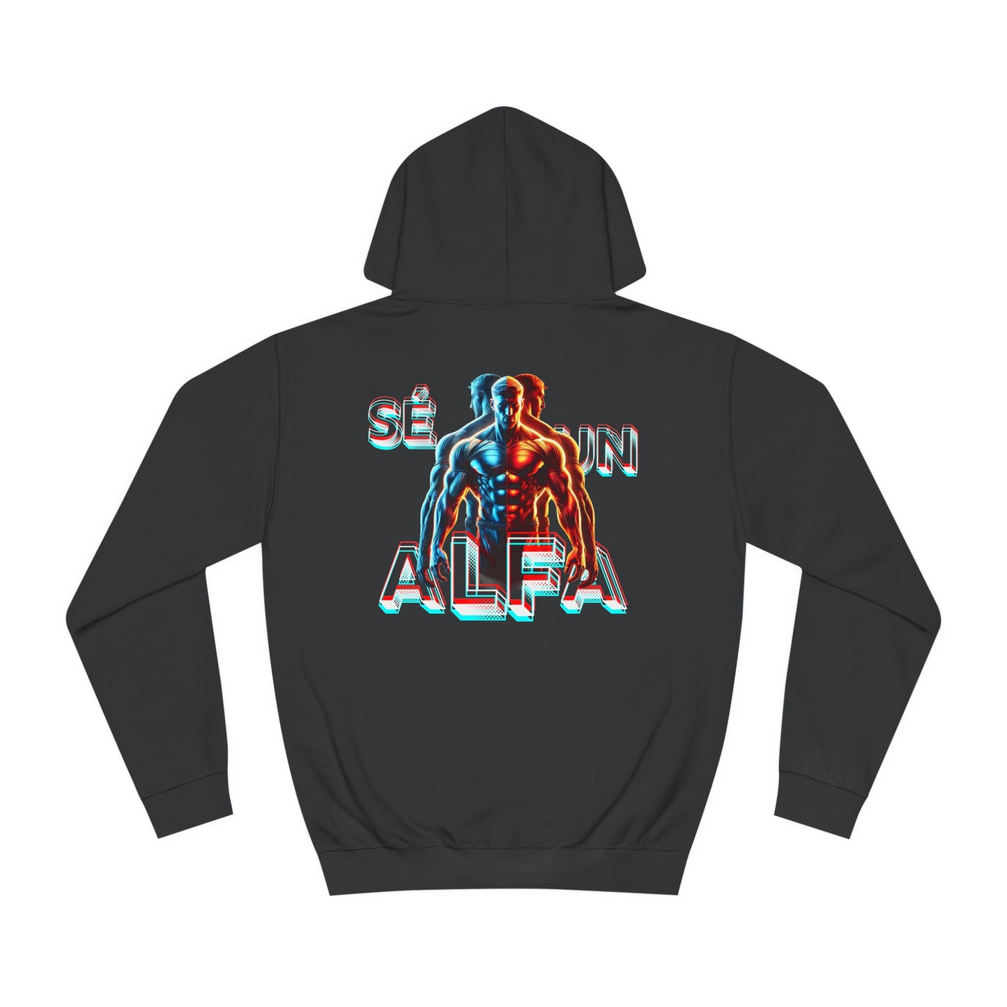 SUDADERA CON GORRO "SÉ UN ALFA".(EUROPA).