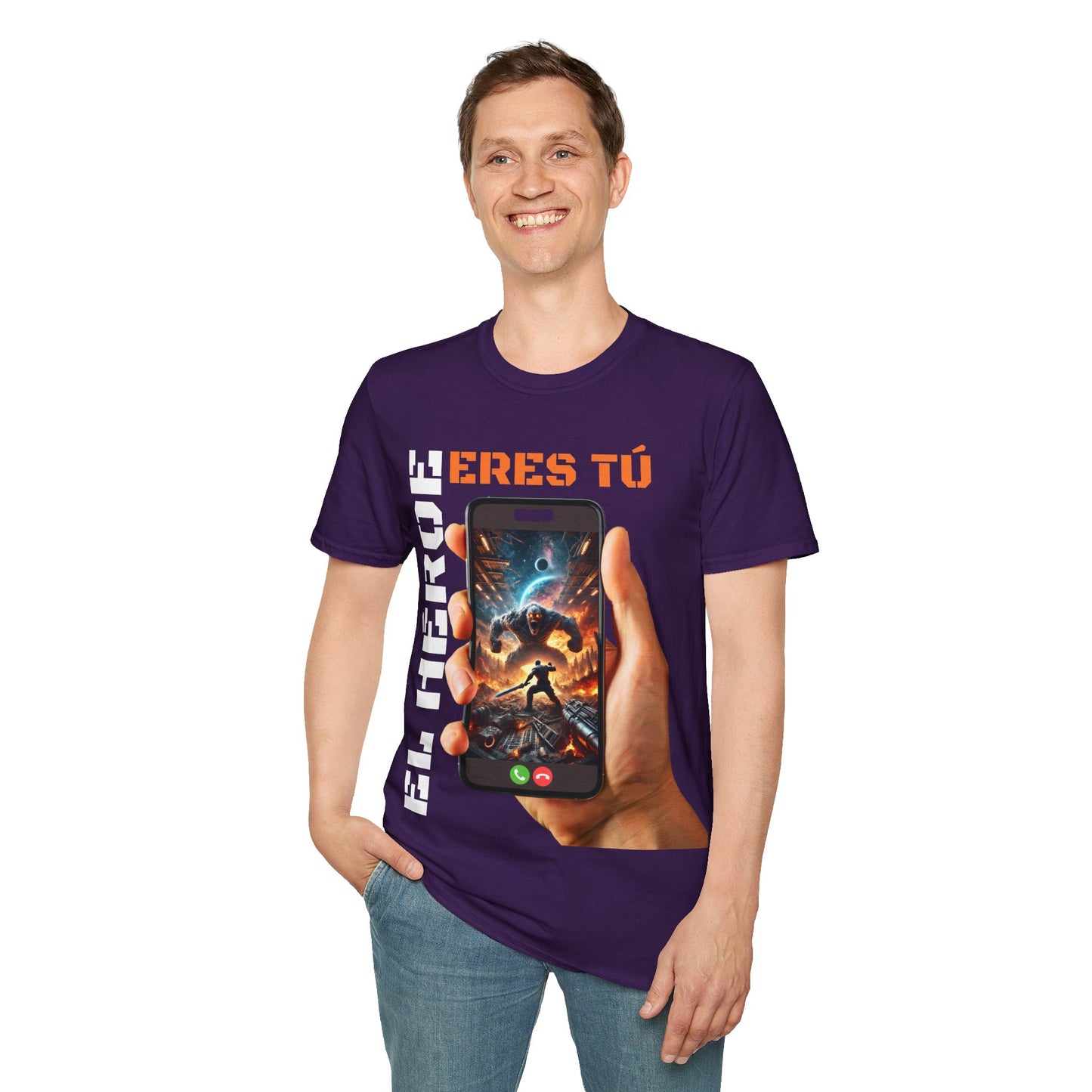 CAMISETA HOMBRE ALFA "EL HÉROE ERES TÚ".(EUROPA).
