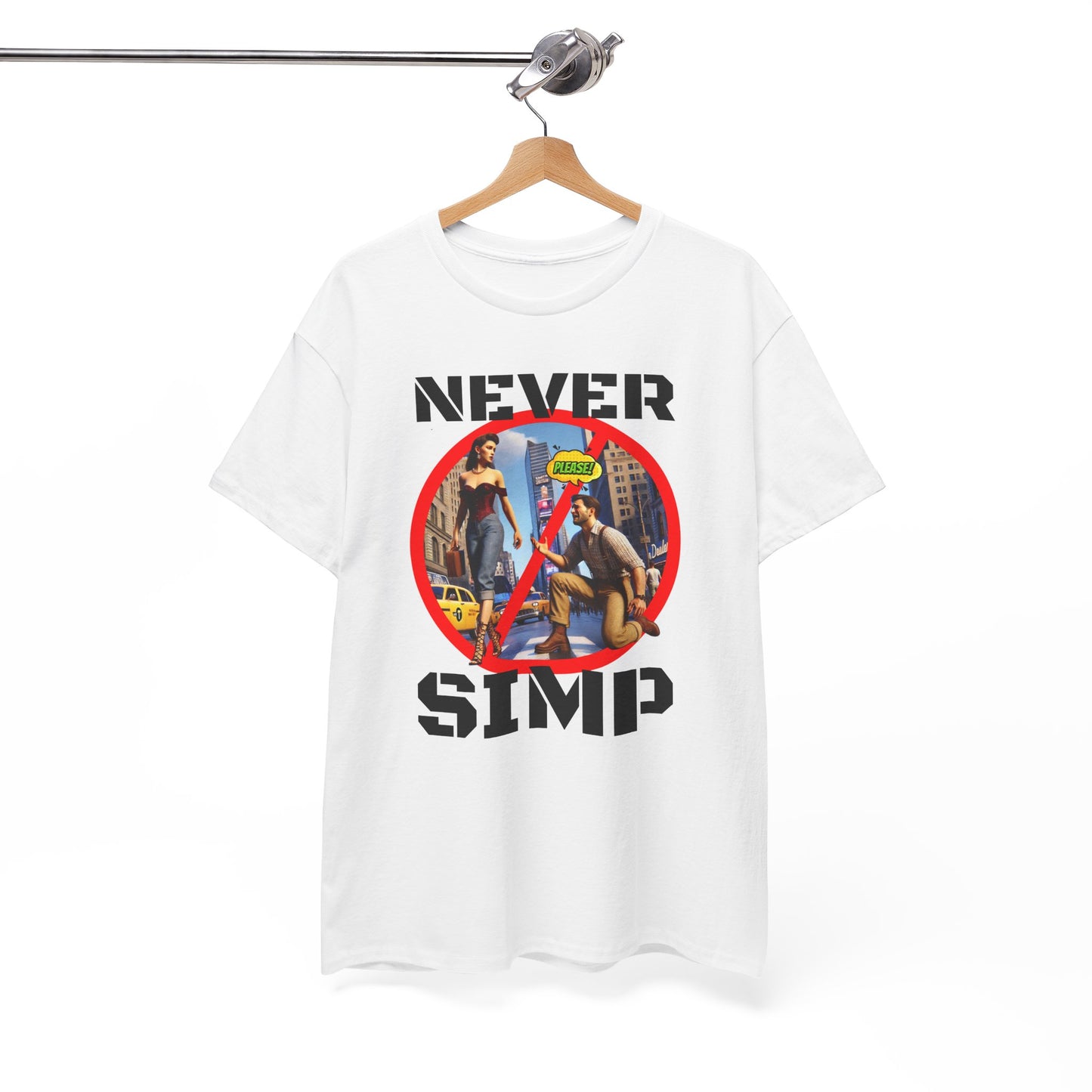 CAMISETA HOMBRE ALFA "NEVER SIMP". (USA)