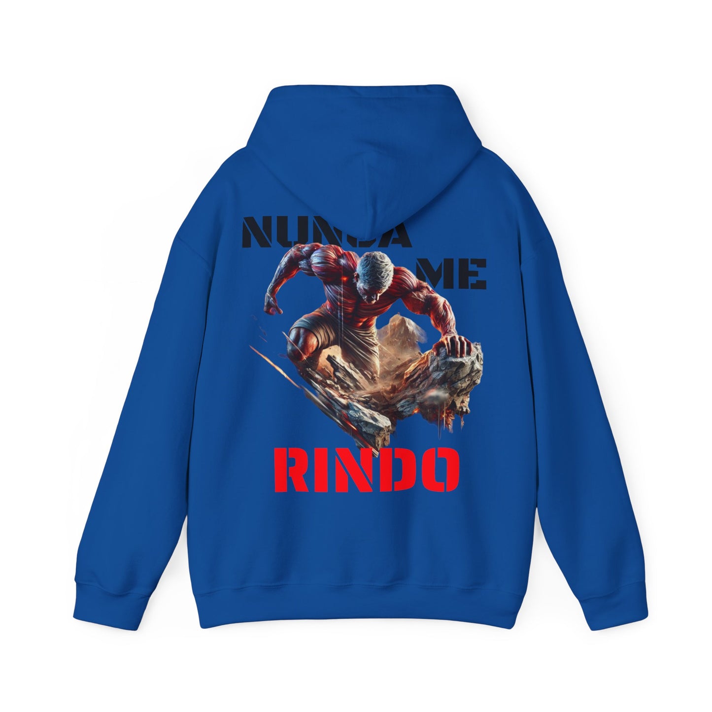 SUDADERA CON GORRO"NUNCA ME RINDO". (EUROPA).